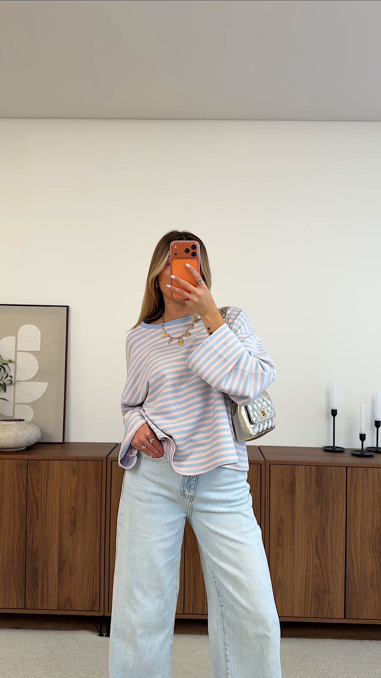 TOP MARINA - BLEU ET ROSE