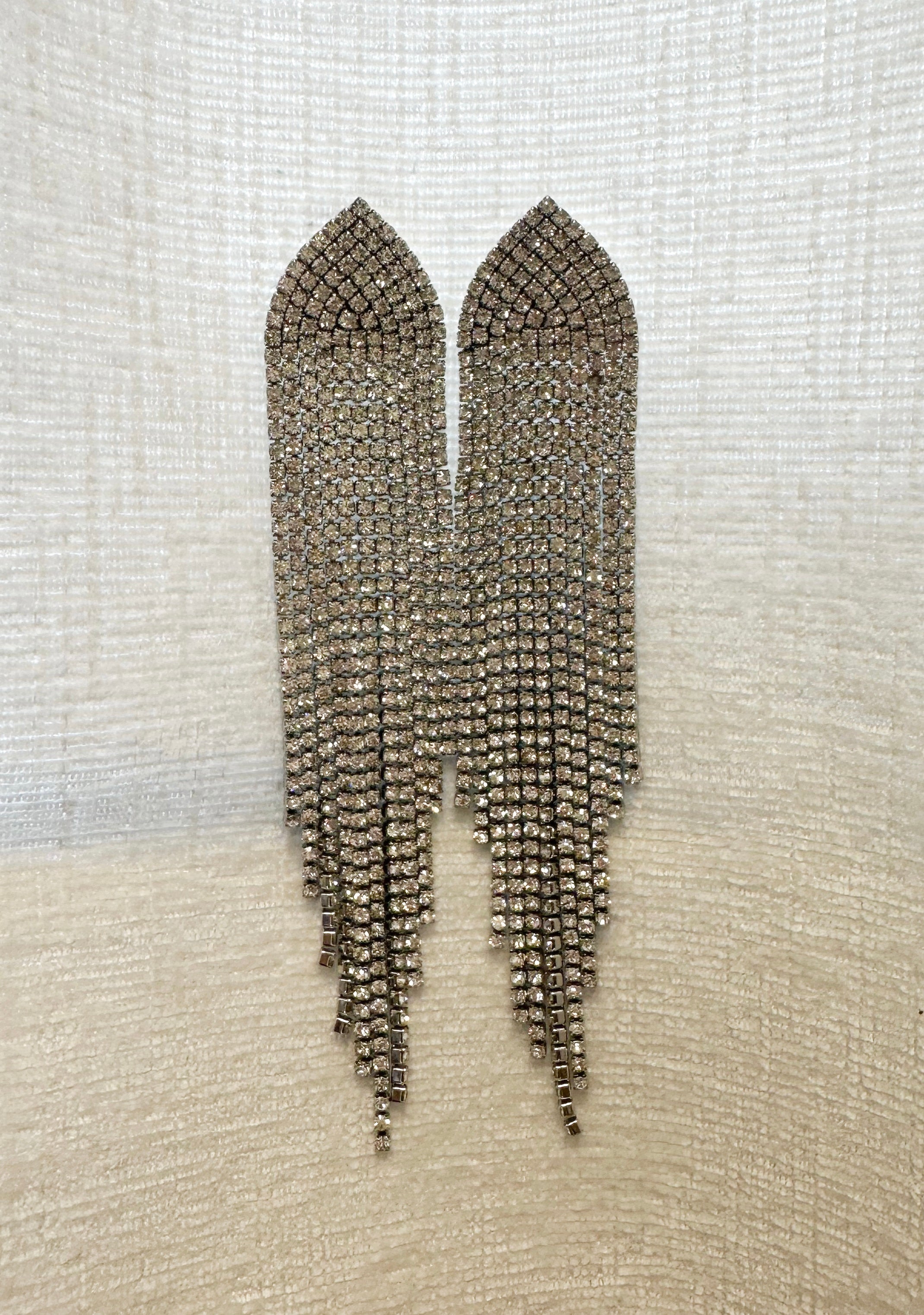 BOUCLES D'OREILLES STRASS ARGENTÉ