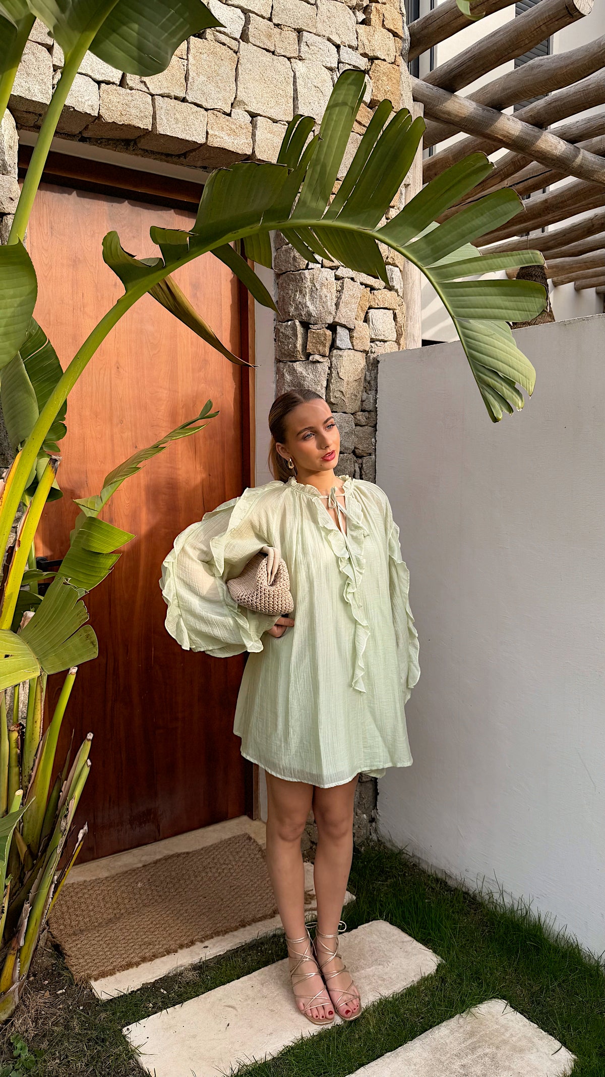 VESTIDO CAROLINE - VERDE ANÍS