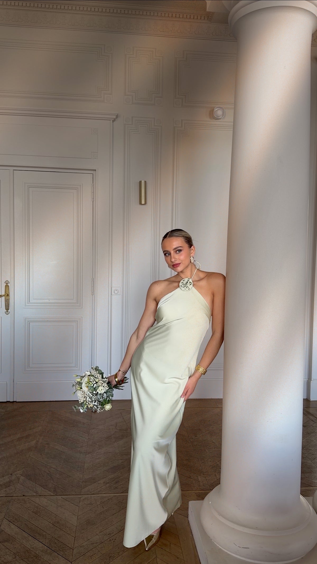 JULIA DRESS - LIME GREEN