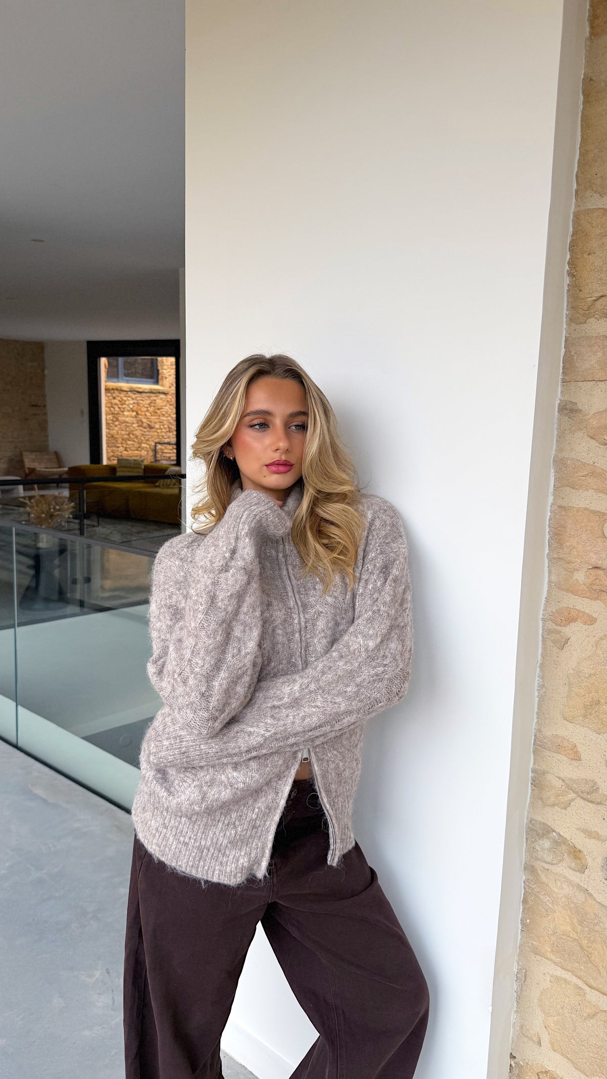 SEGOLENE CARDIGAN - TAUPE