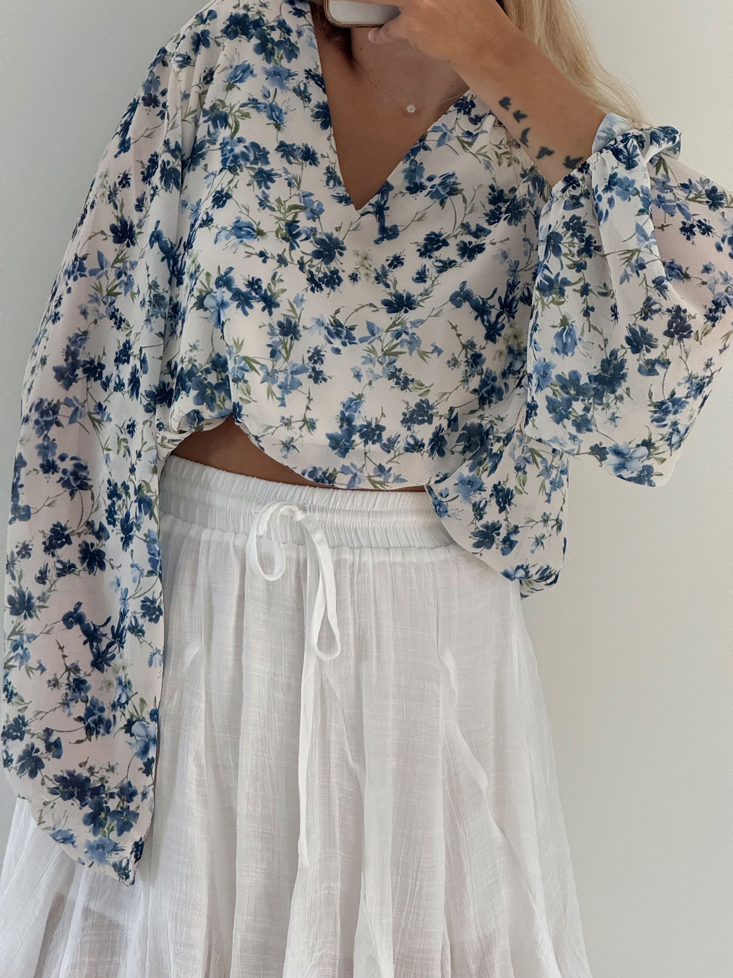 BLOUSE LUDIVINE - BLEU