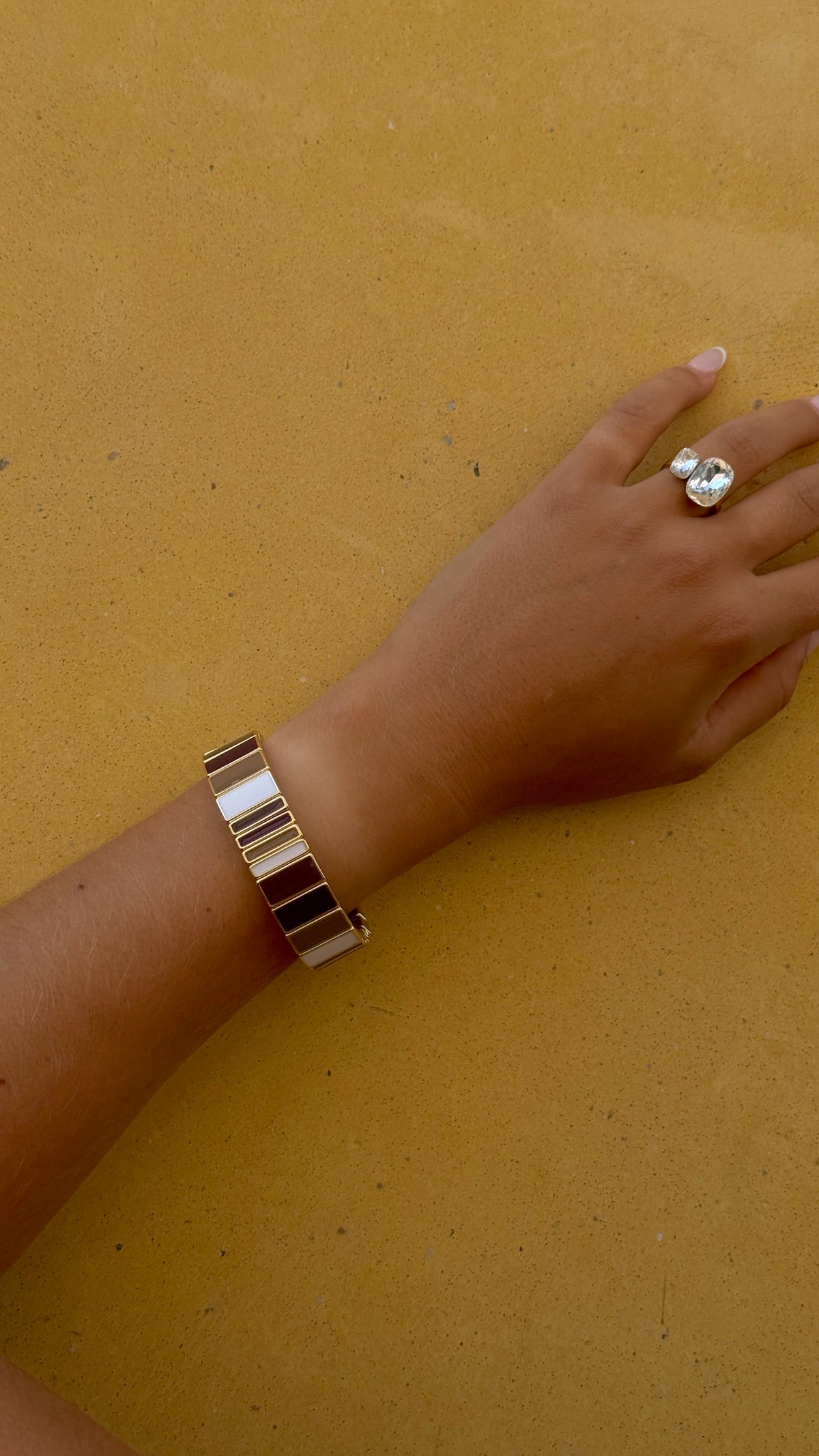 BRACELET GRAPHIQUE - TAUPE