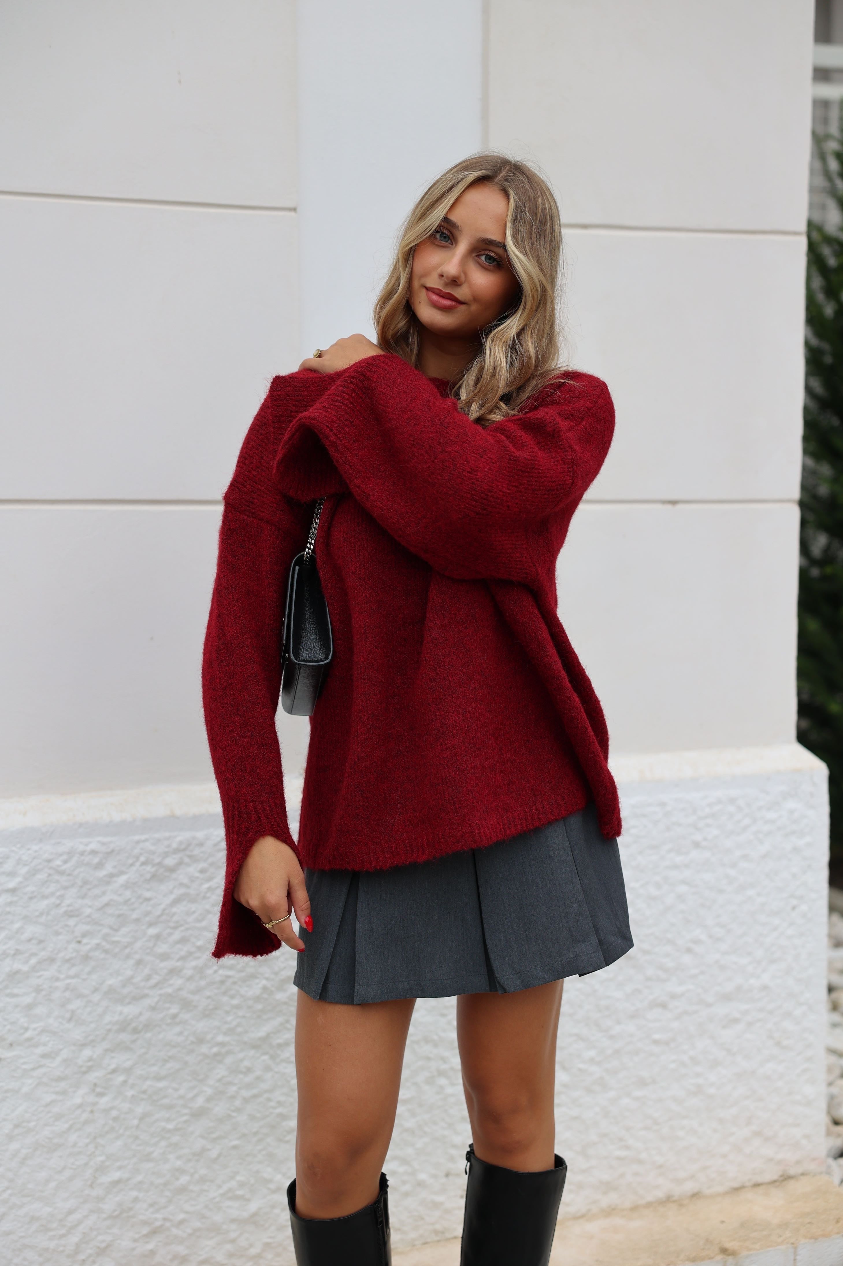 GRACY SWEATER - BORDEAUX