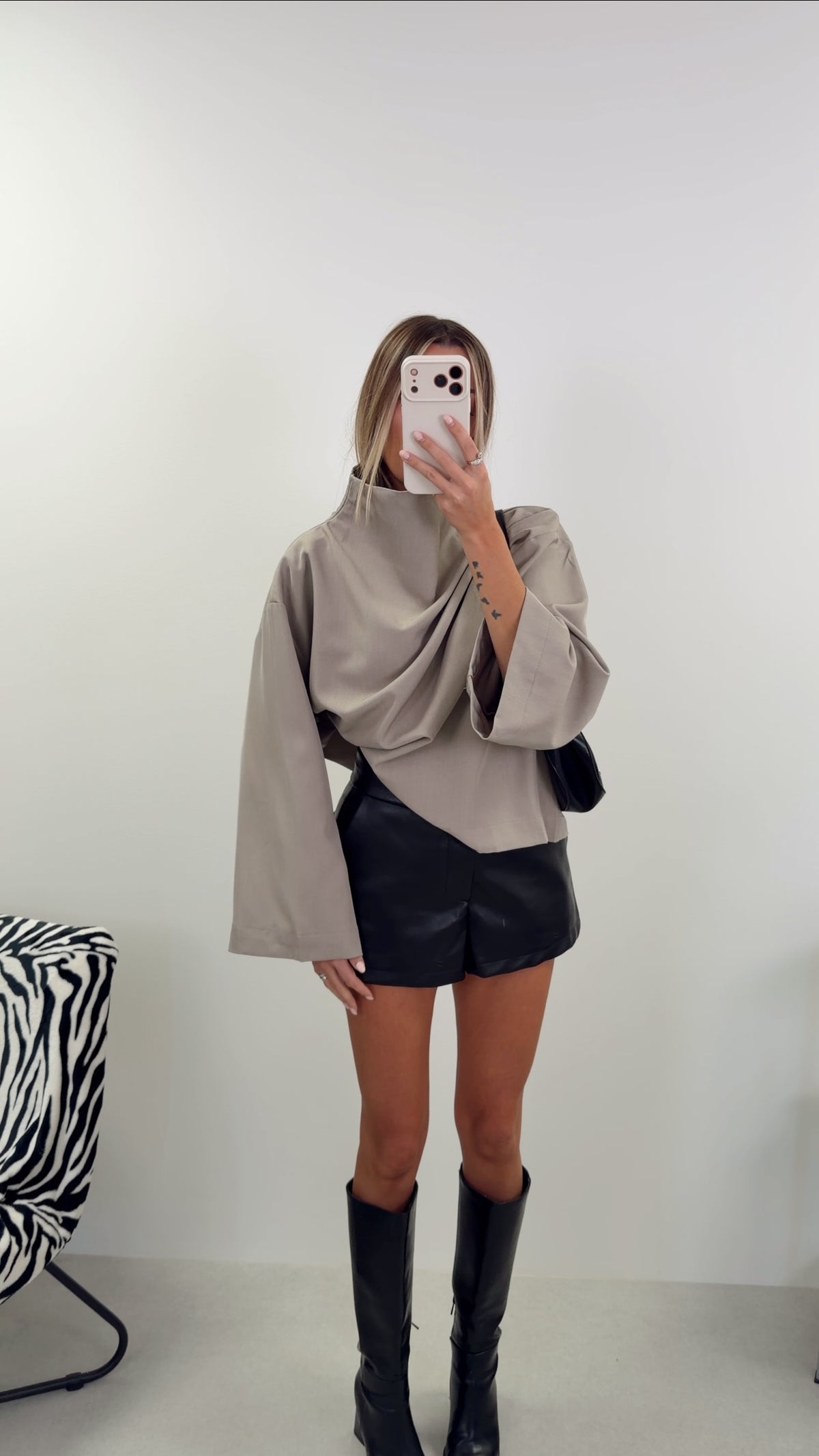 TOP PERRINE - TAUPE