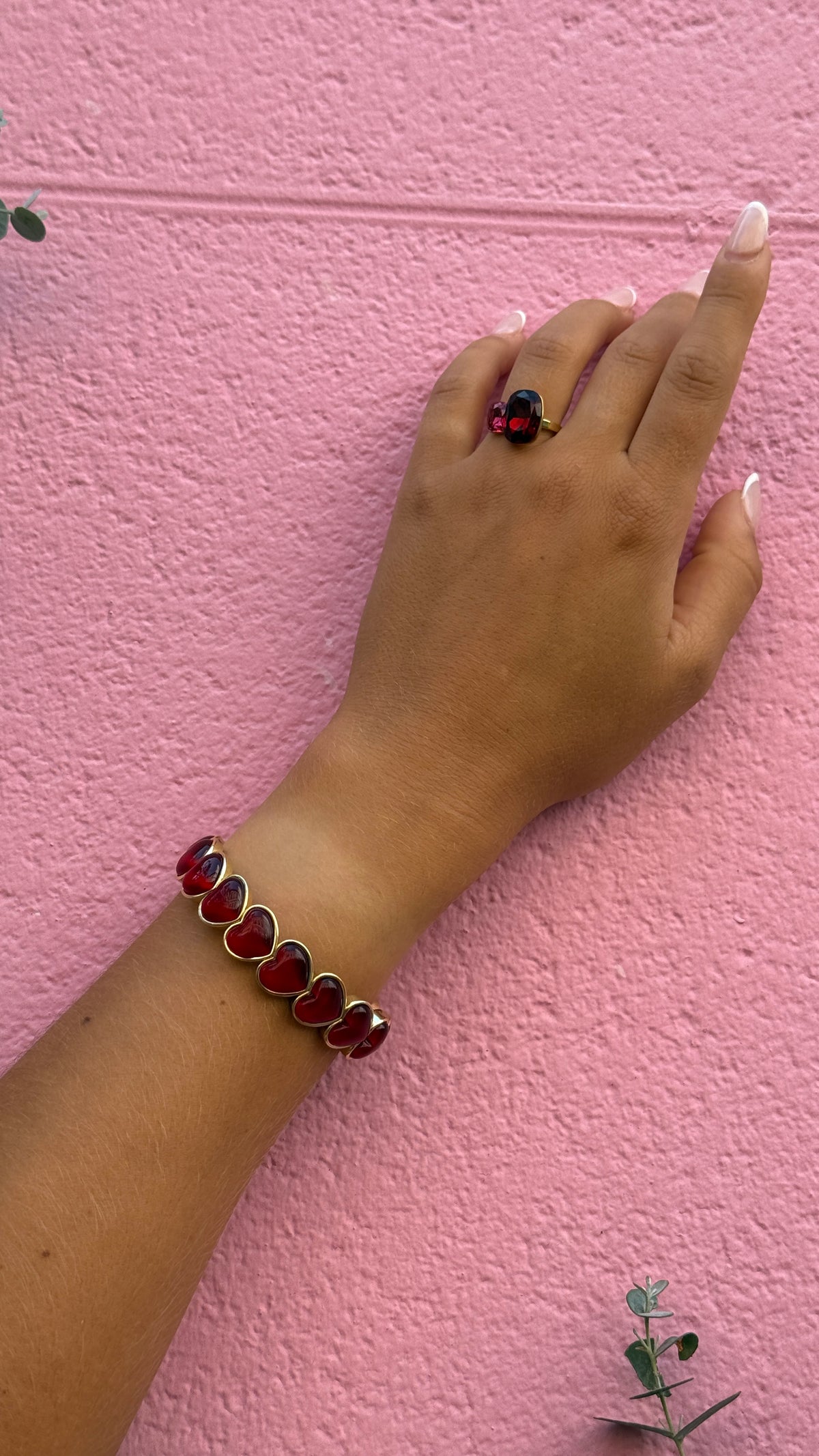 BRACELET COEUR - ROUGE