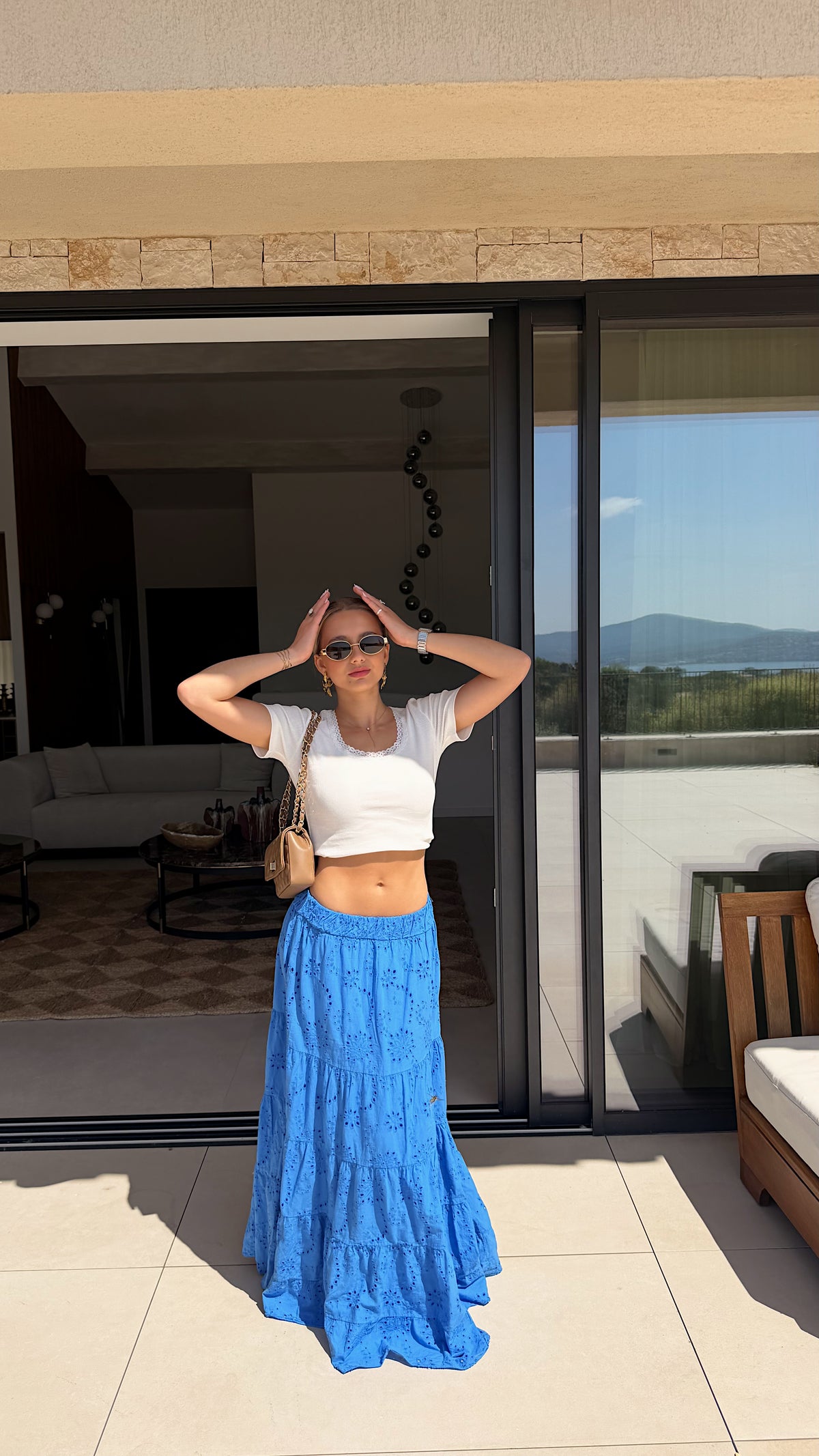 JUPE ELISA - BLEU ROYAL