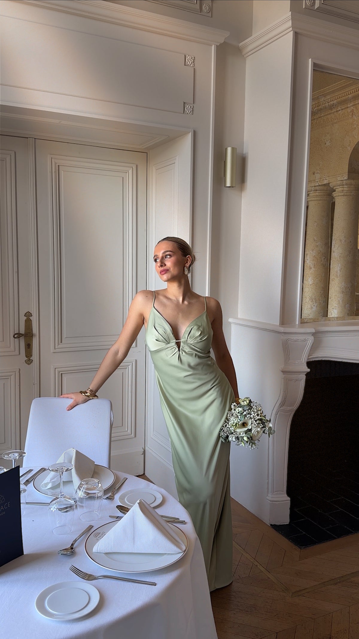 ROBE ANITA - VERT SAUGE