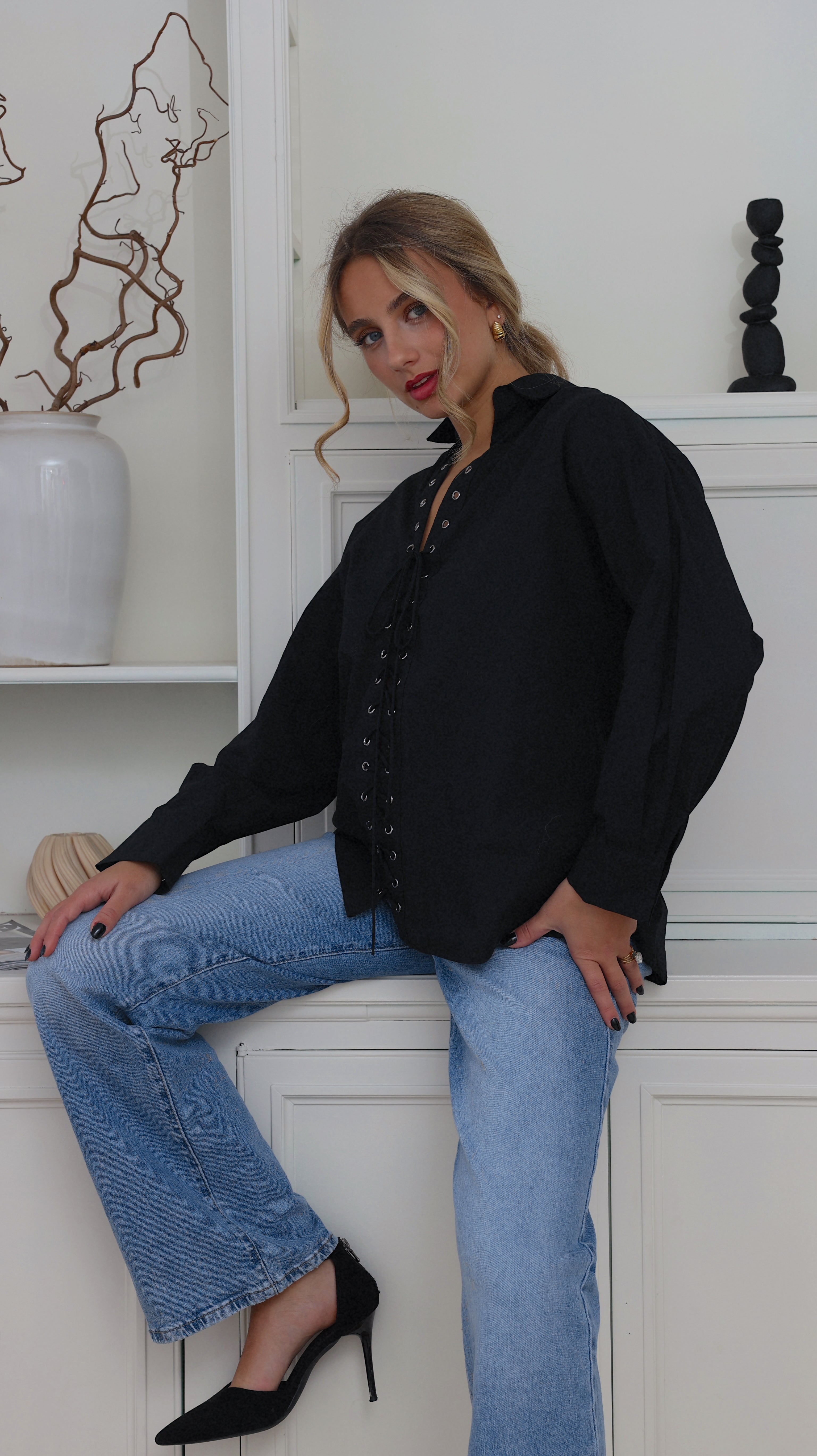 BLUSA OCÉANO - NEGRO