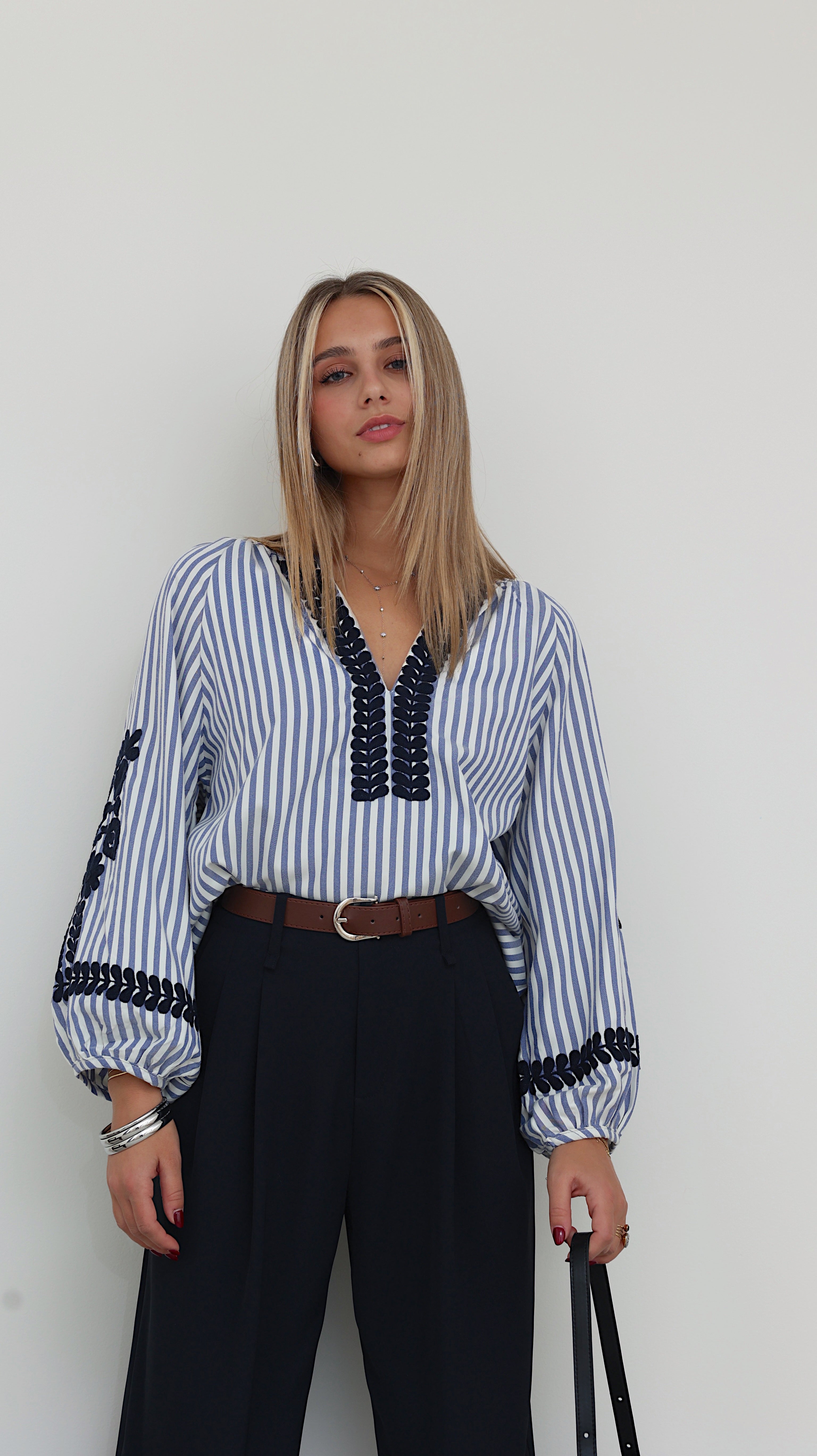 NADEGE BLOUSE - BLUE