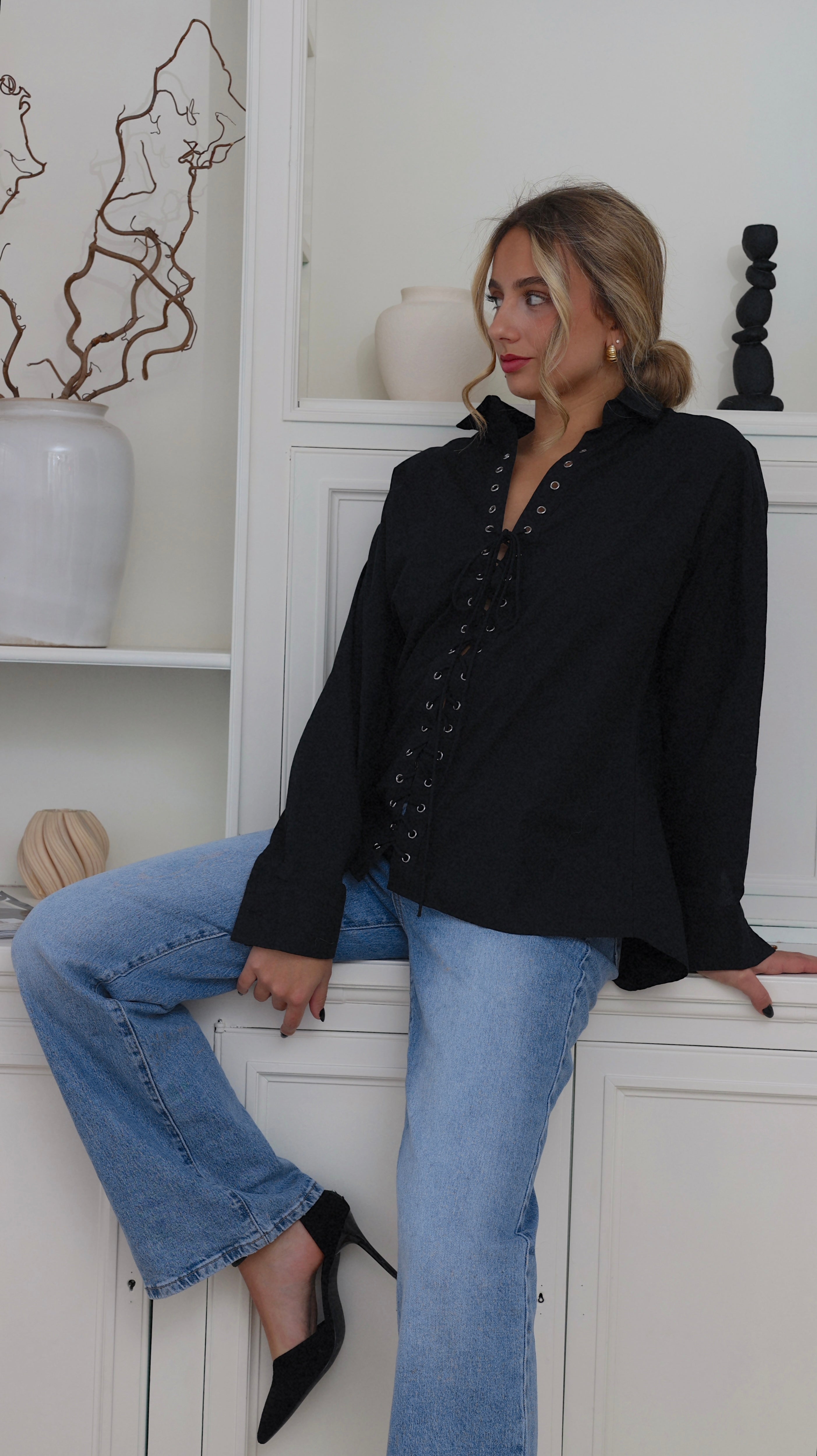 BLUSA OCÉANO - NEGRO