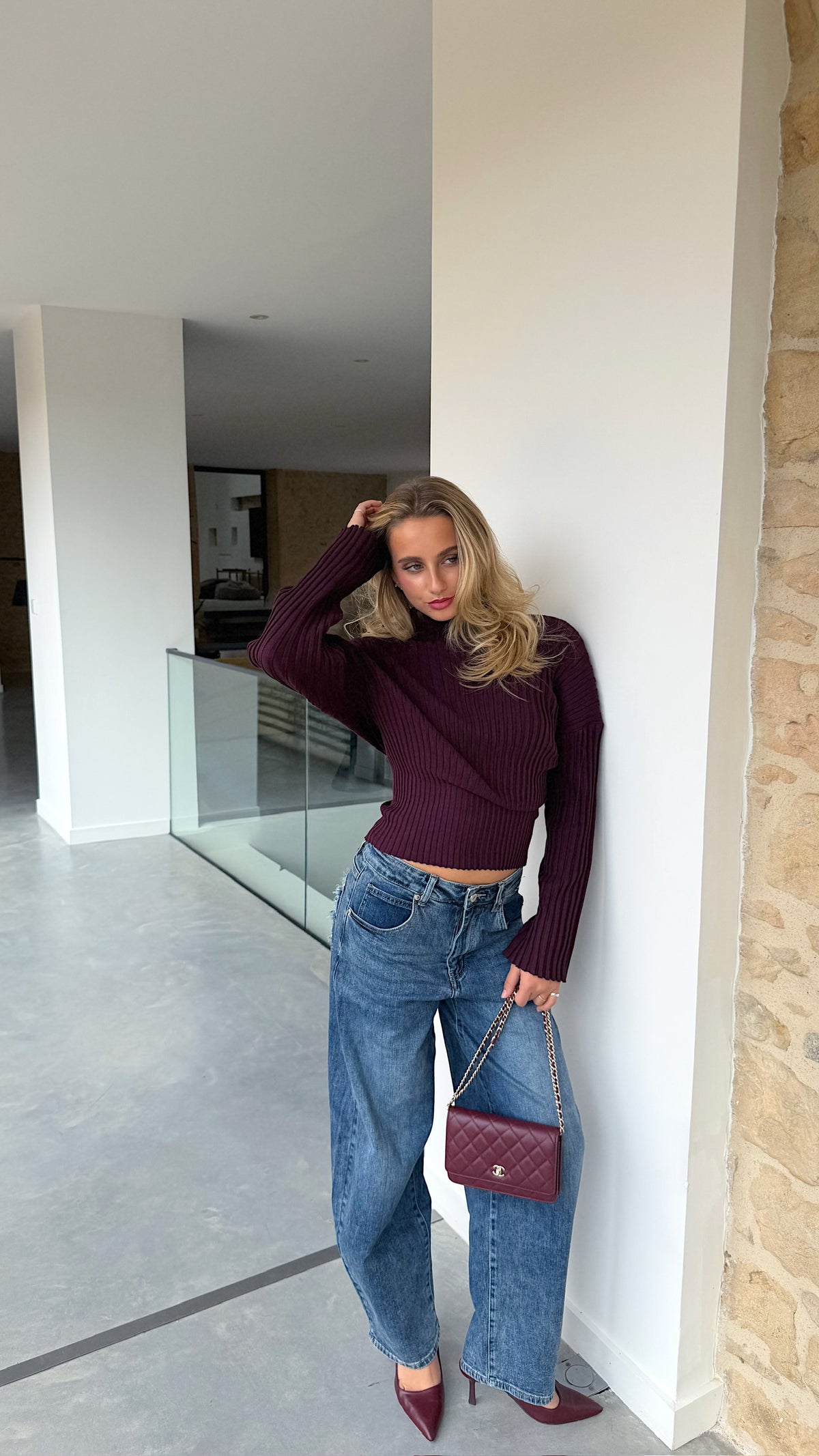 PULL BARBARA - BORDEAUX