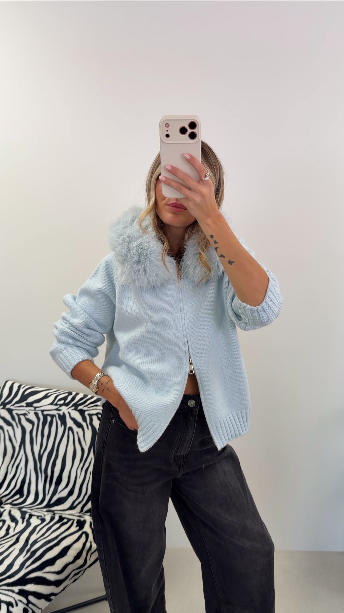 GILET DANIELA - BLEU CIEL