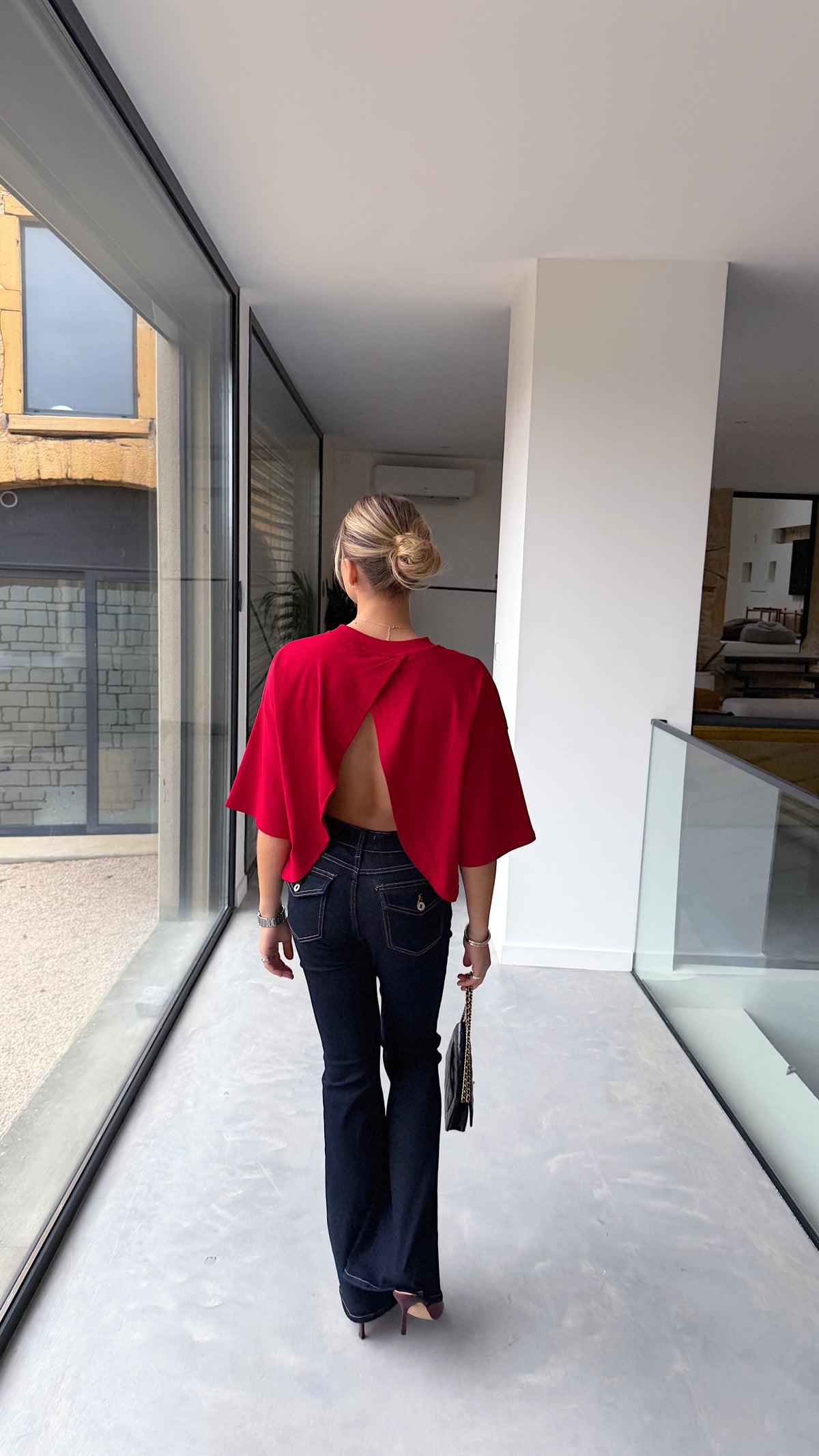 T-SHIRT LOUNA - ROUGE