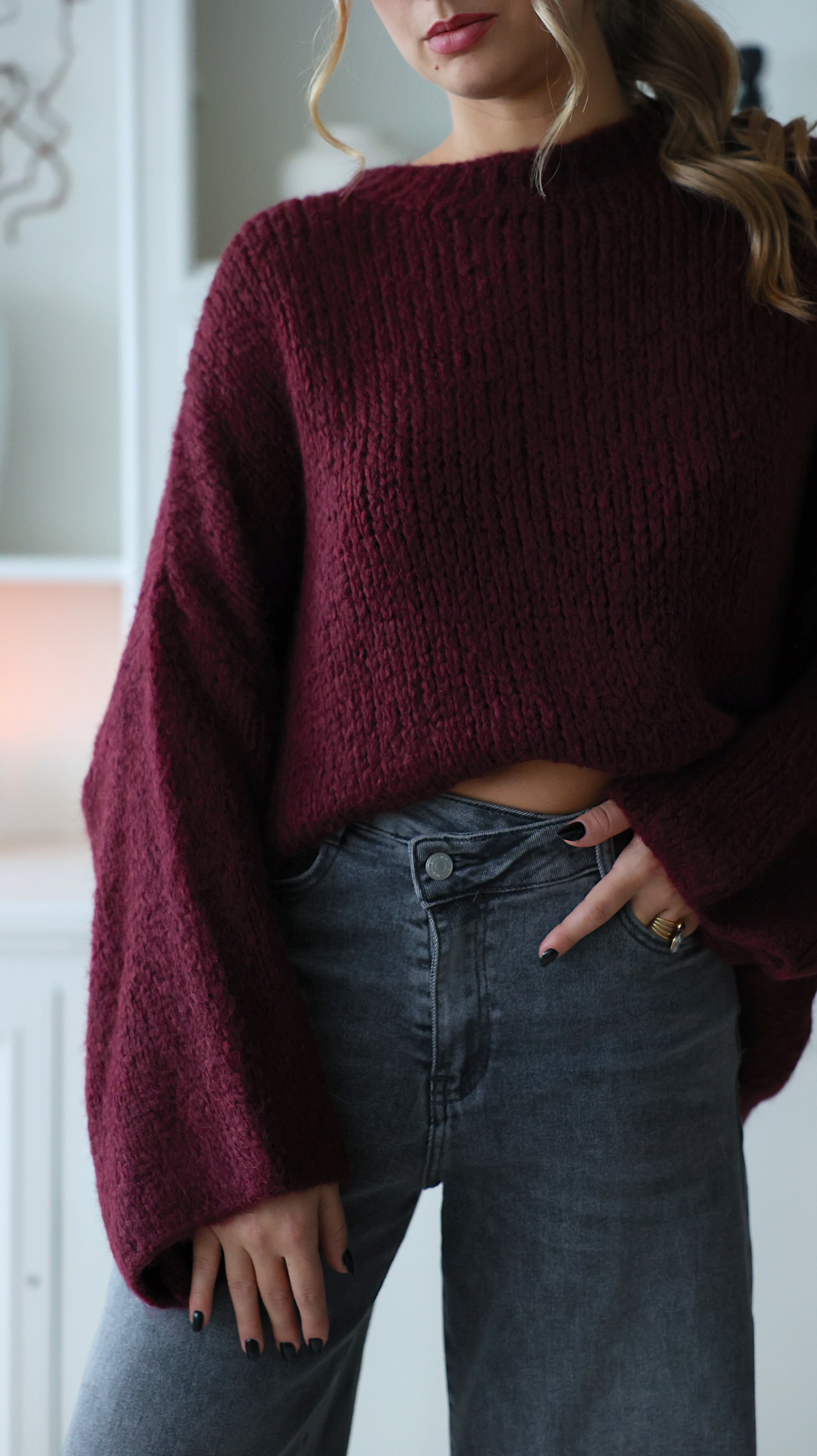 OREA SWEATER - BURGUNDY