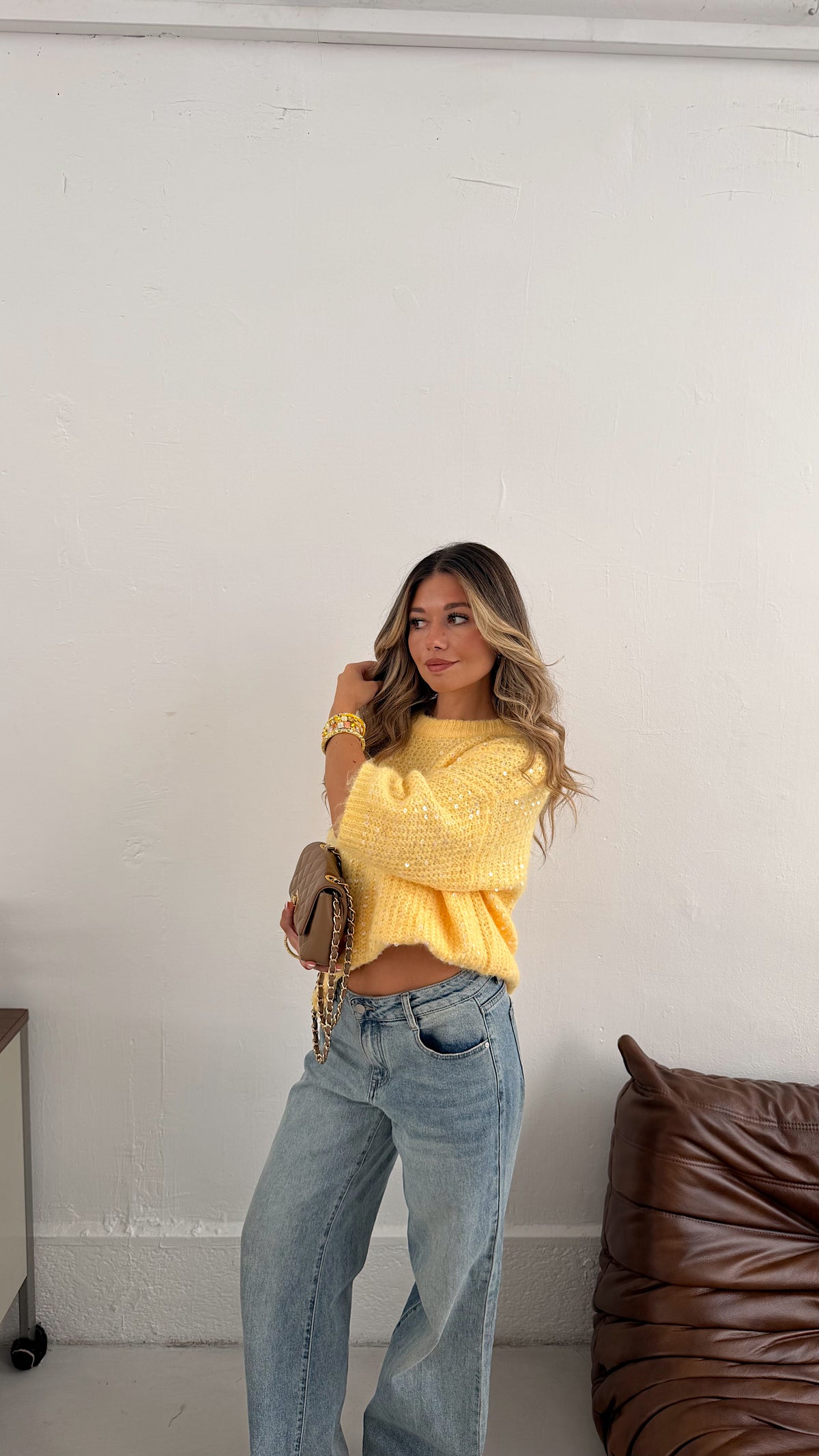 PULL INAYA - JAUNE