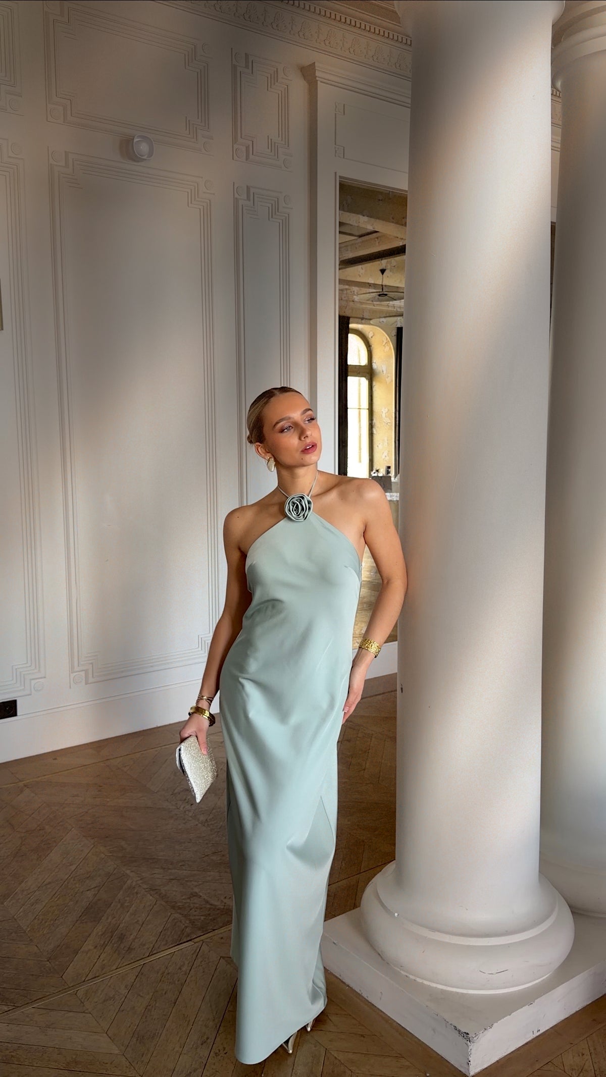 ROBE JULIA - VERT SAUGE