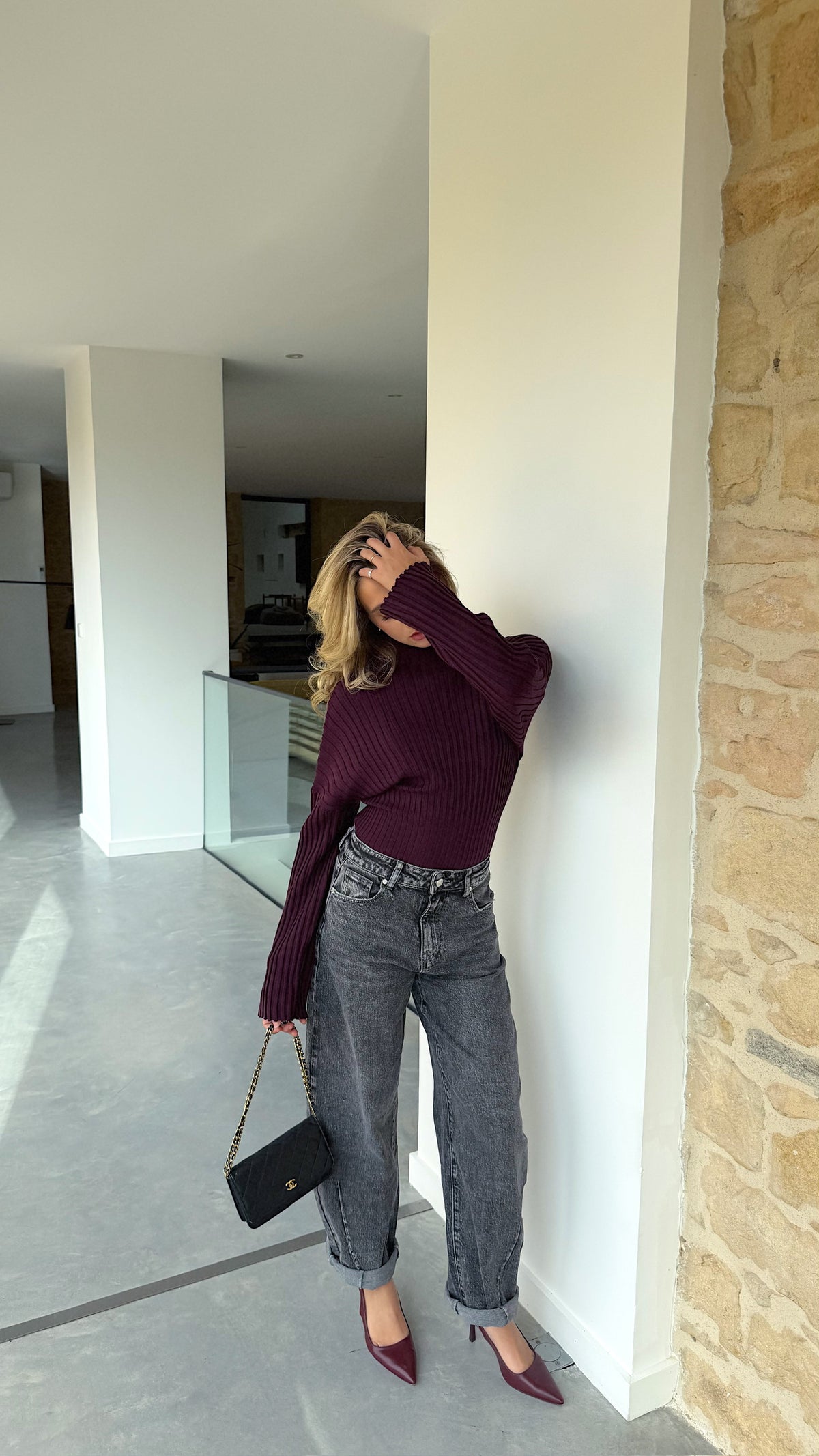 PULL BARBARA - BORDEAUX
