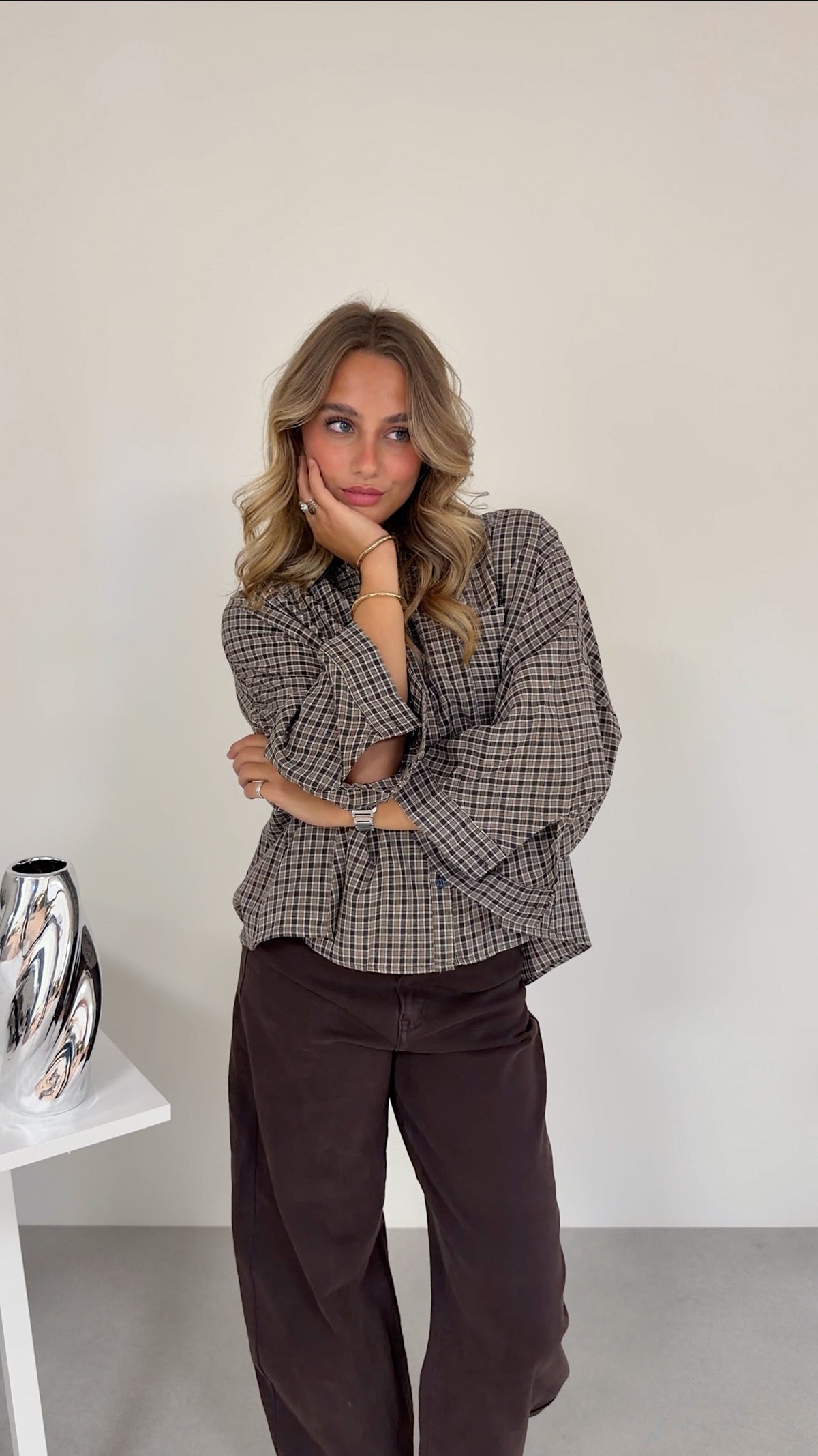 CHEMISE MANON - MARRON