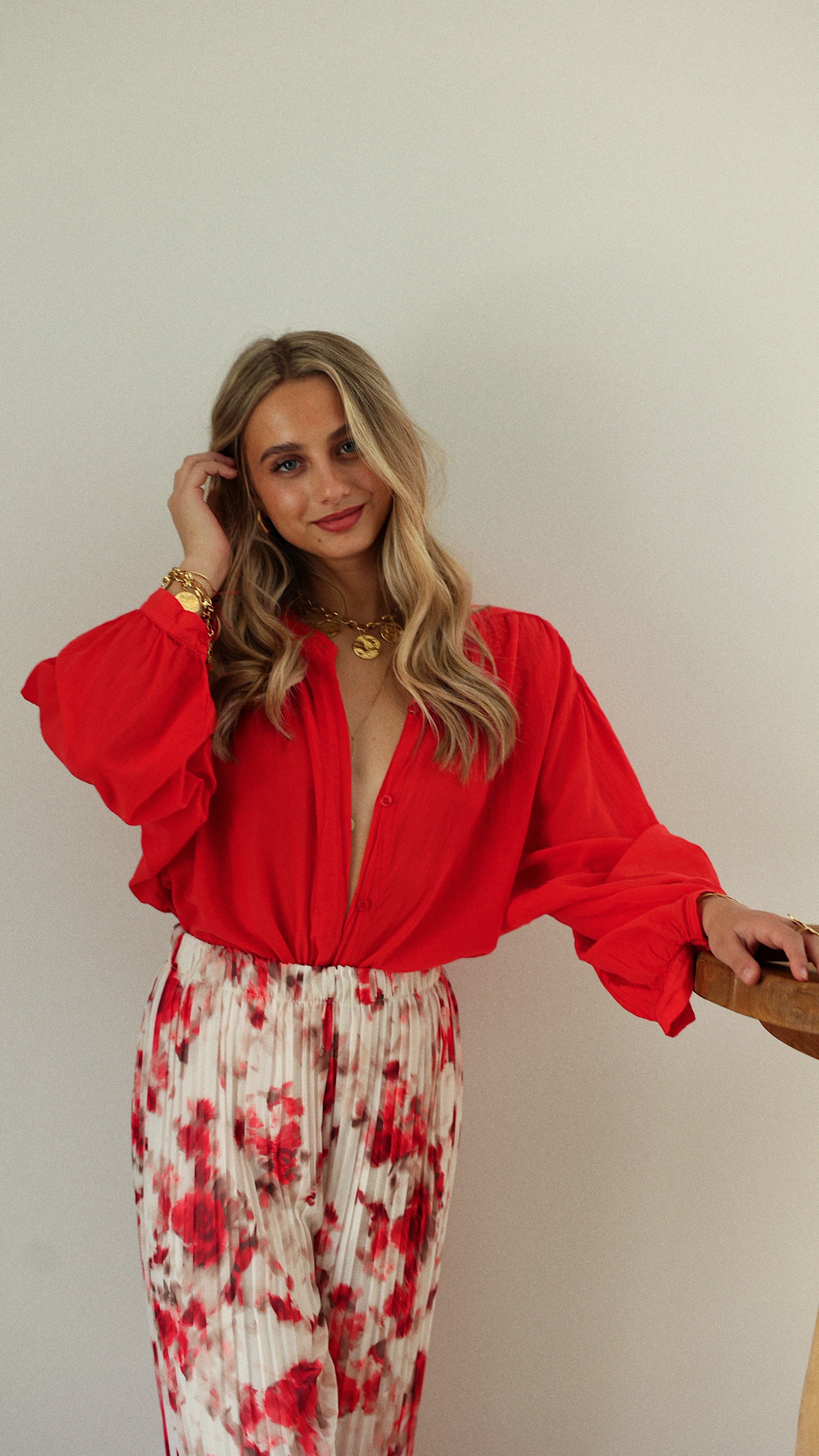 BLOUSE CLÉA - ROUGE