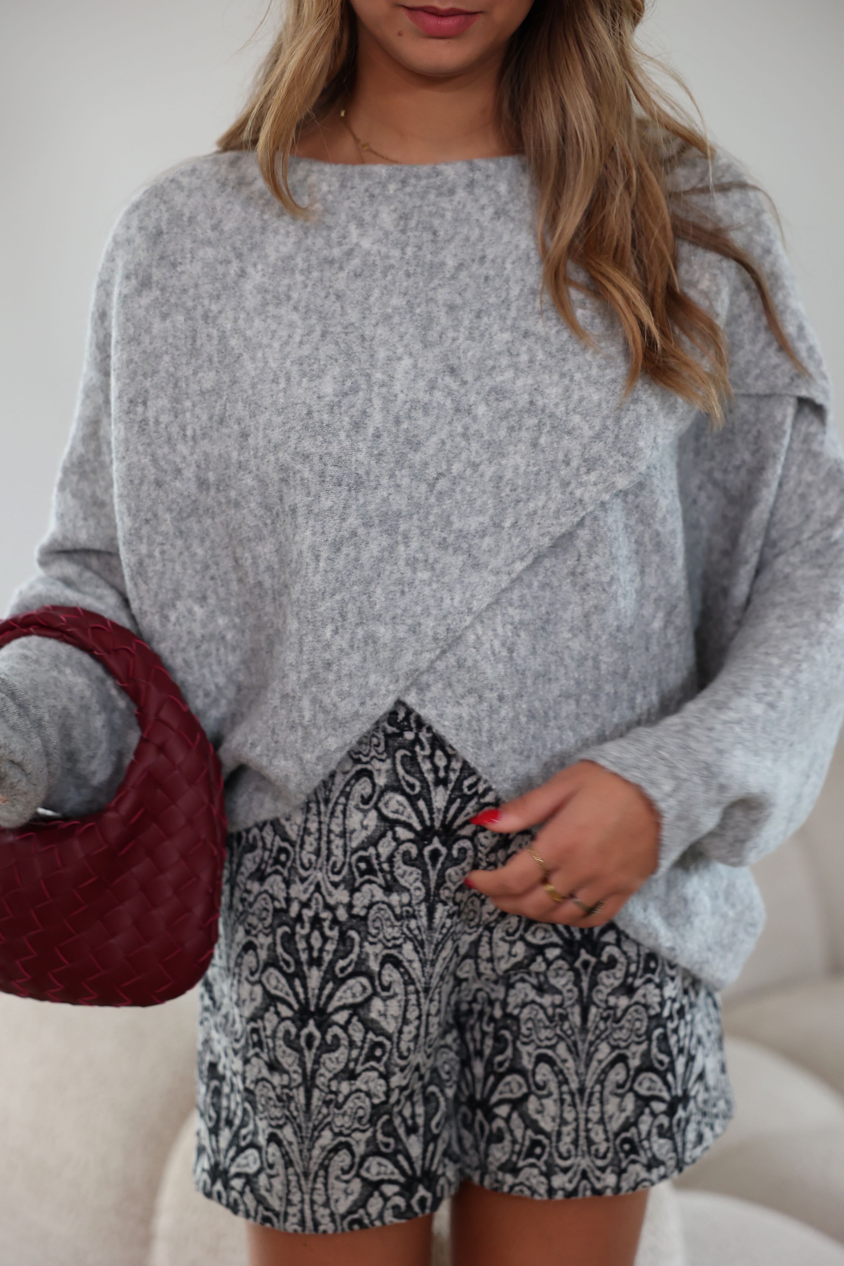 JERSEY PONCHO EVA - GRIS