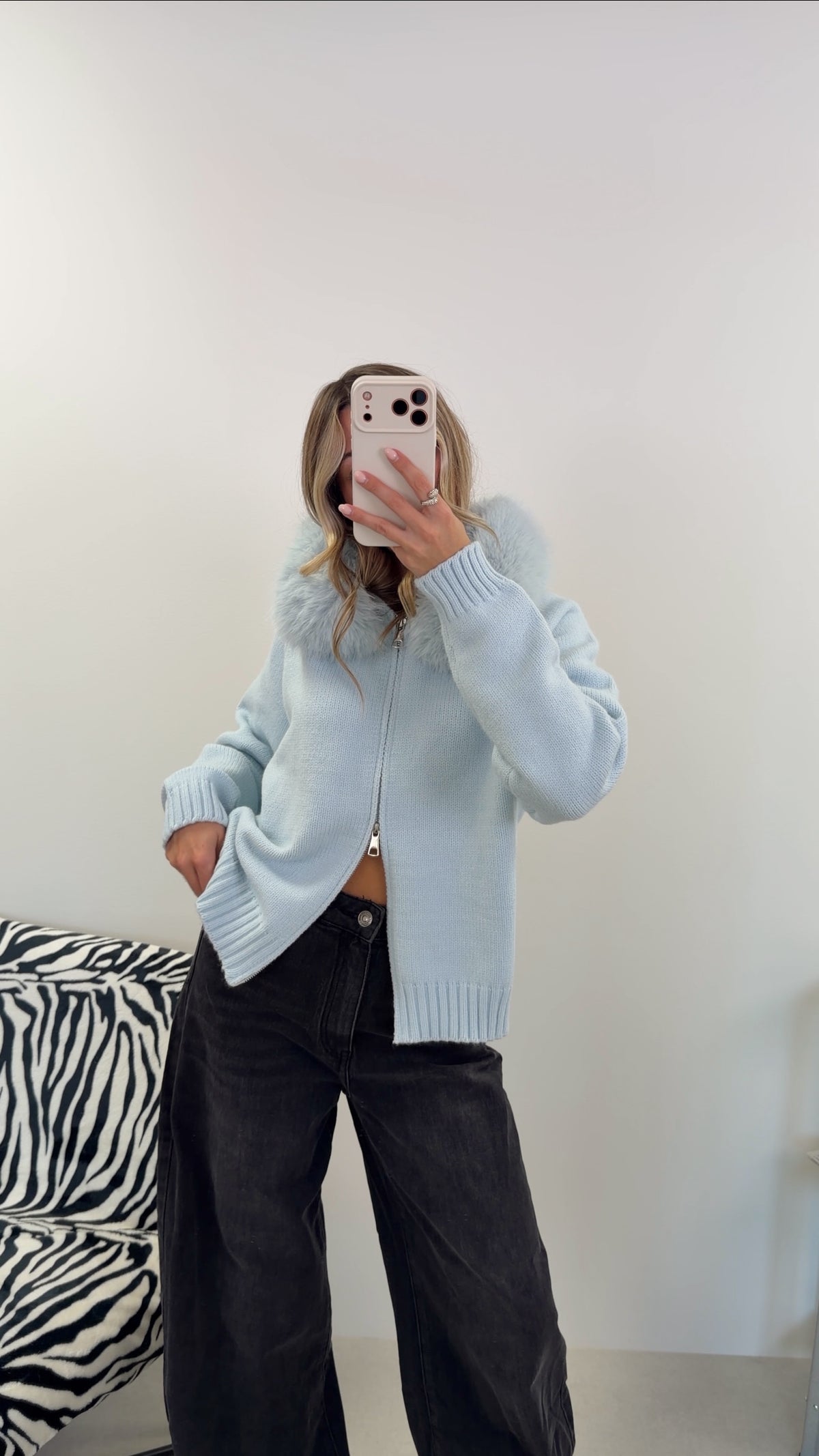 GILET DANIELA - BLEU CIEL