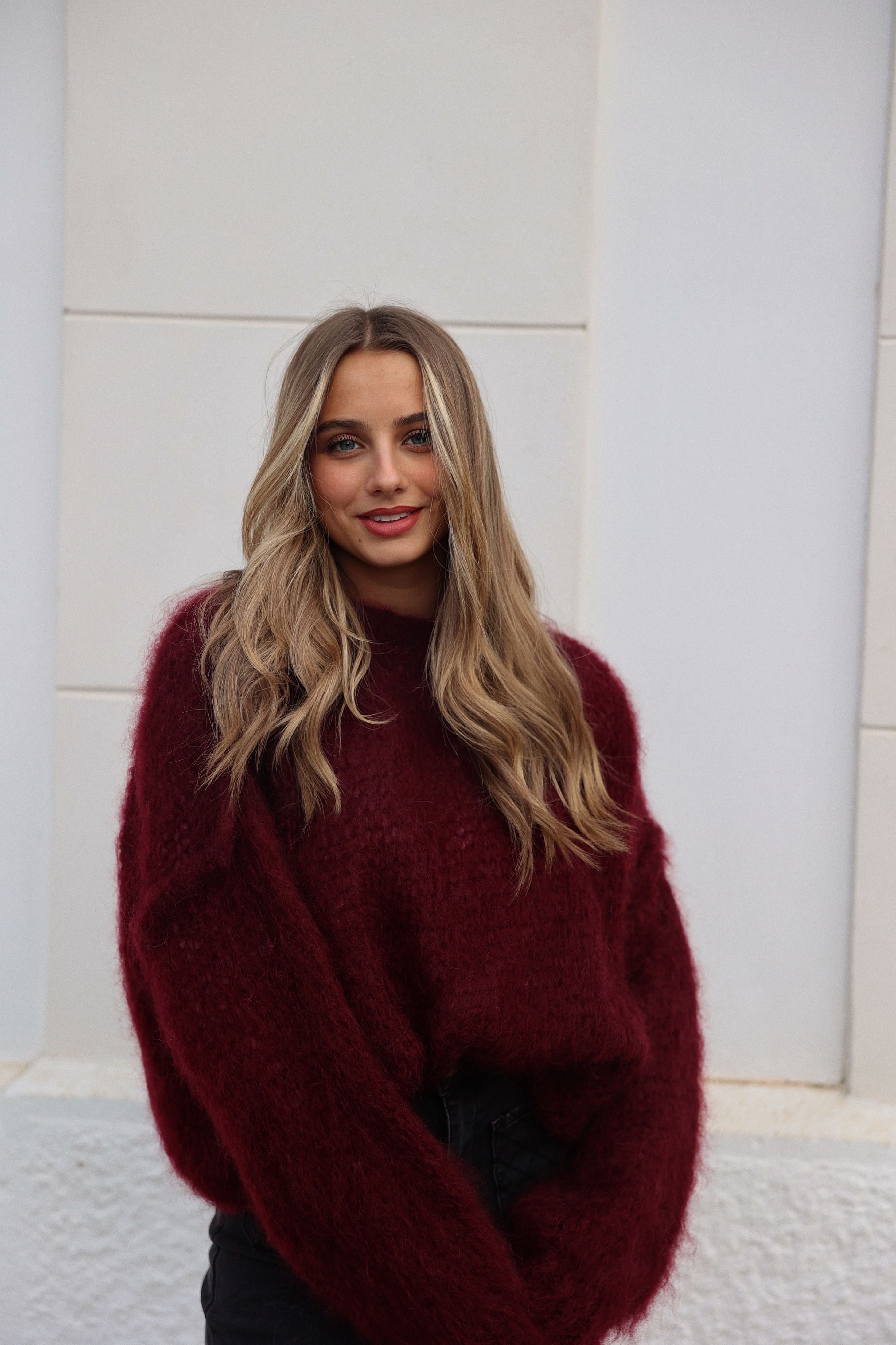 MOHAIR SWEATER - BURGUNDY