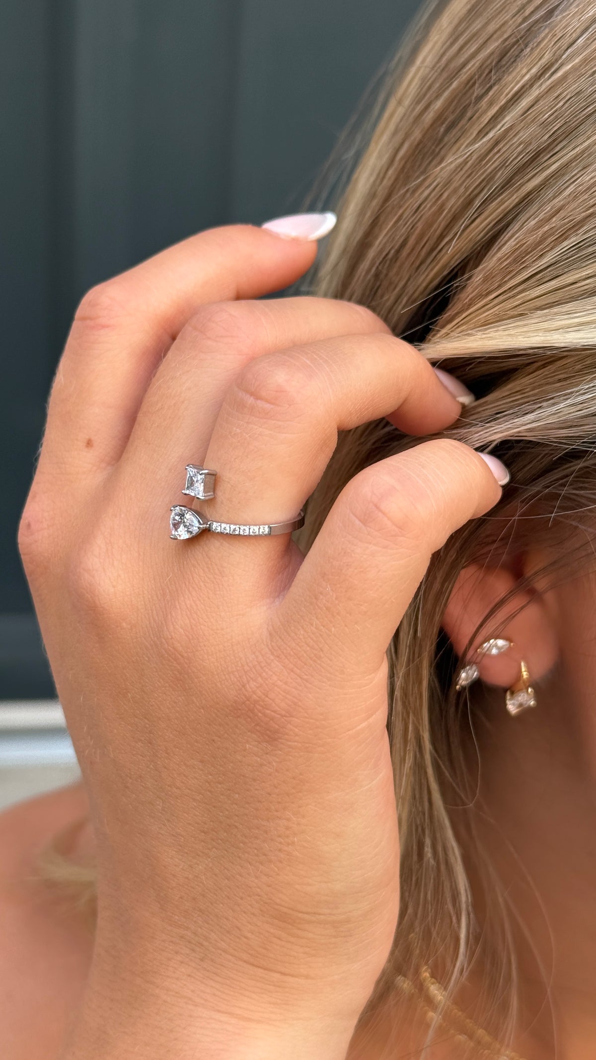 BAGUE RUBIS - ARGENT