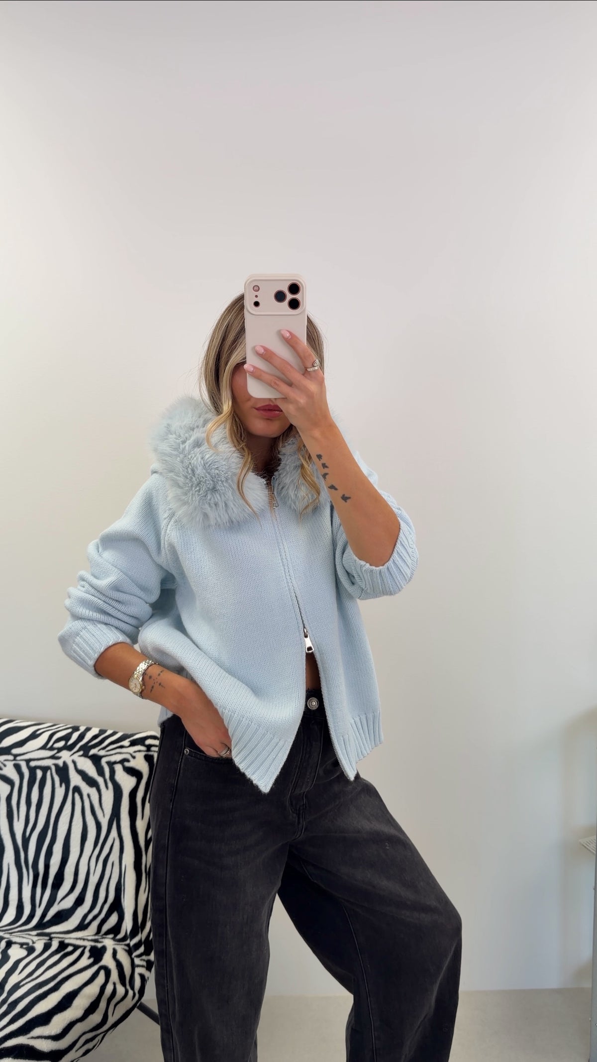 GILET DANIELA - BLEU CIEL