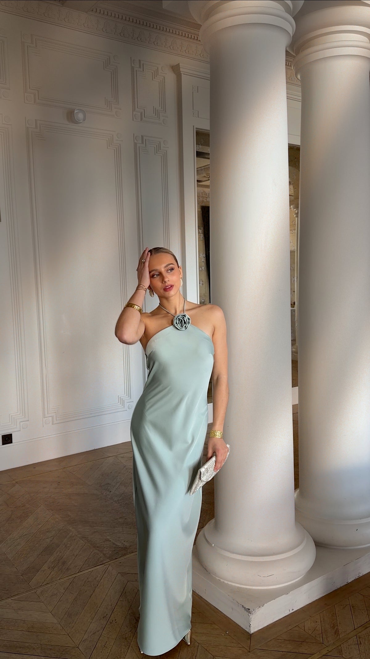 ROBE JULIA - VERT SAUGE