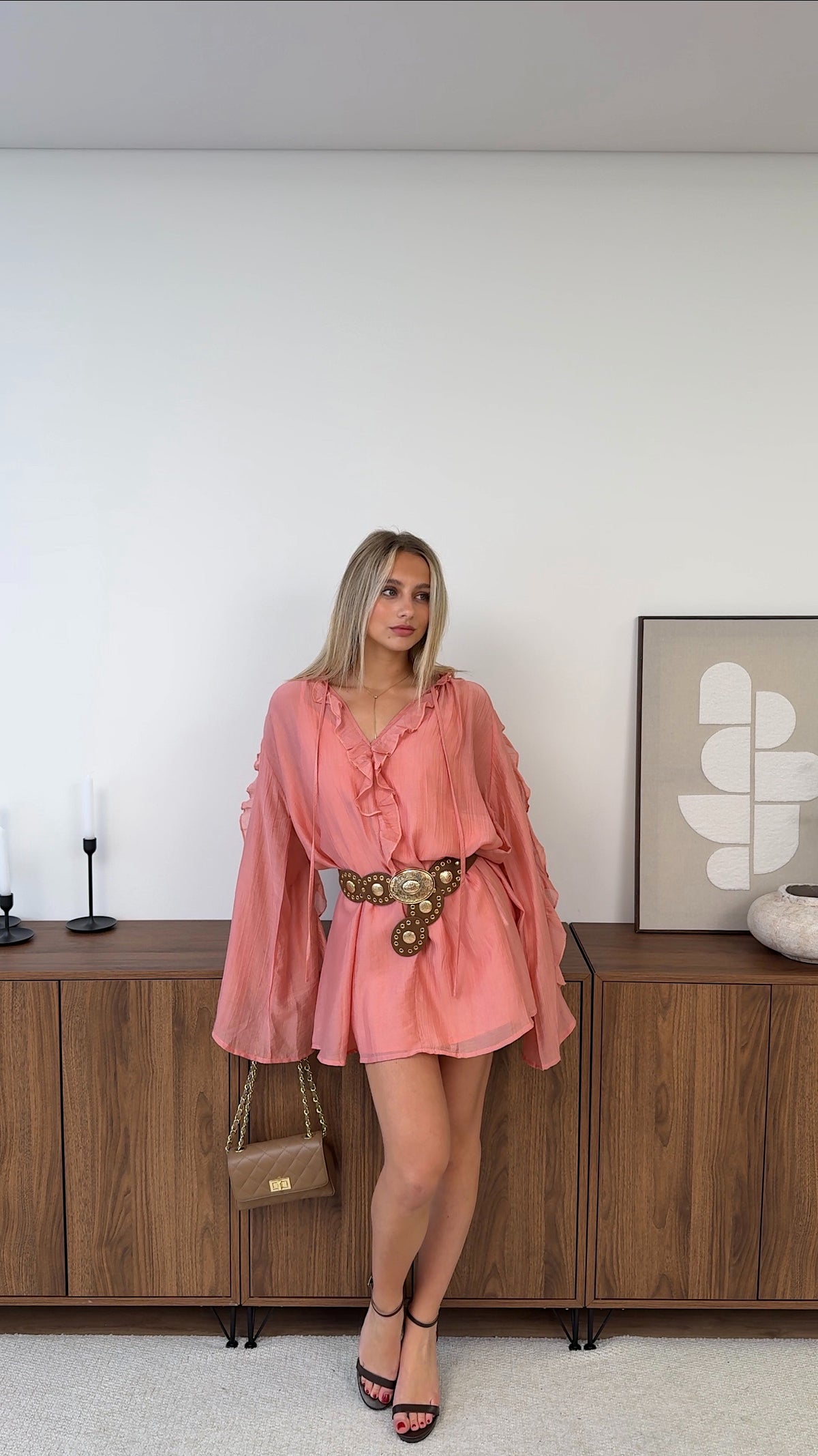 ROBE CAROLINE - CORAIL