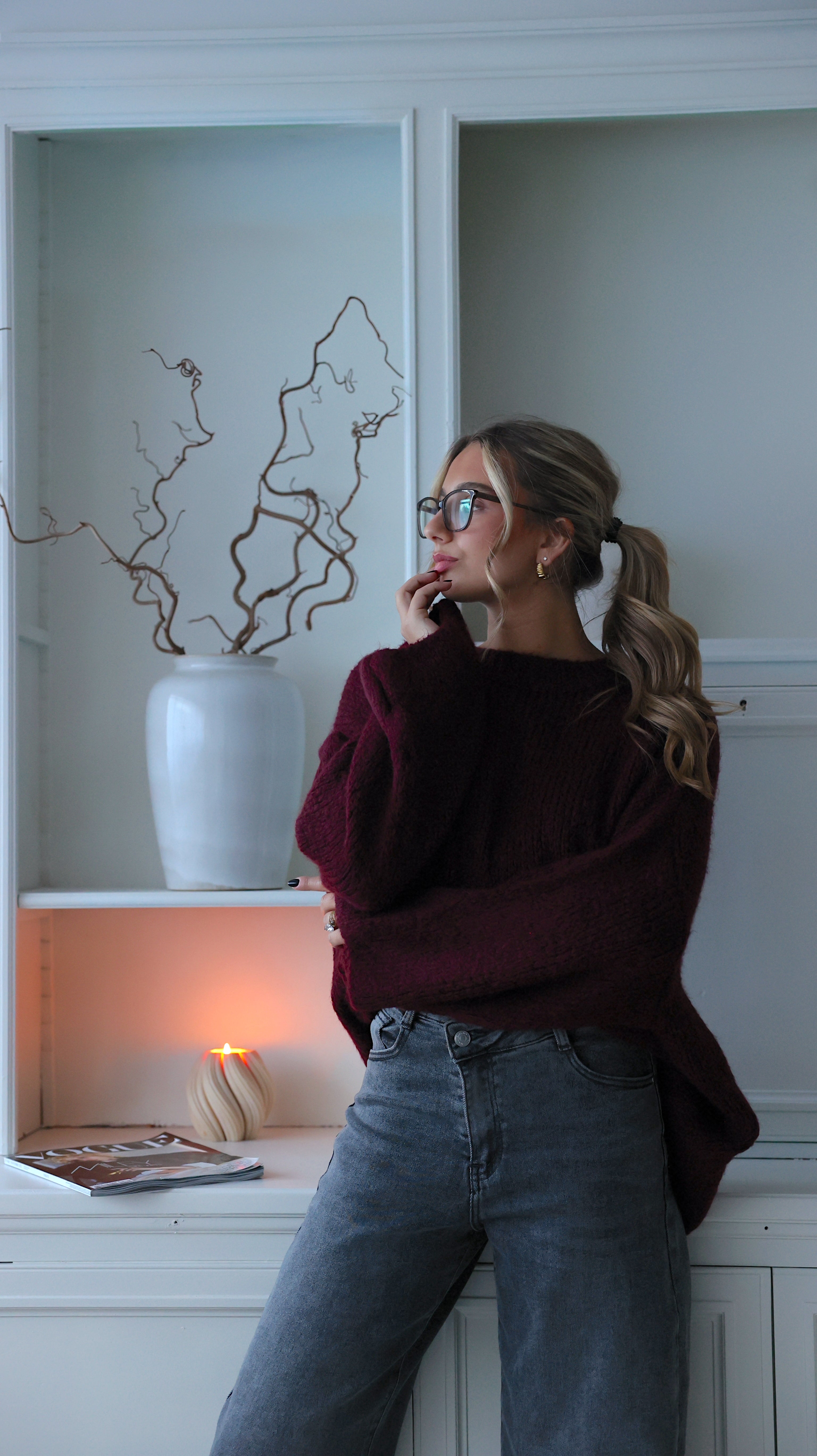 OREA SWEATER - BURGUNDY