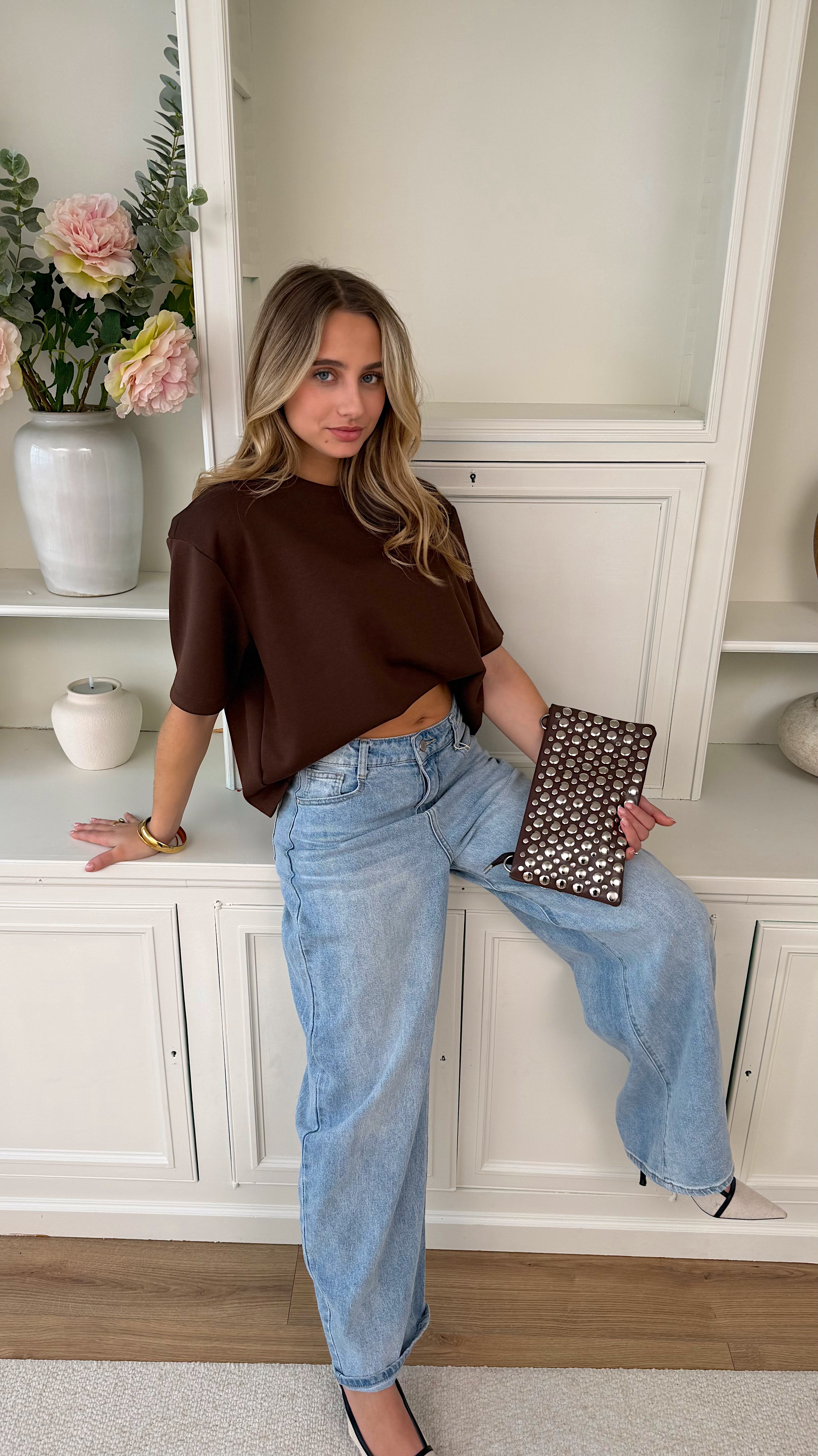 T-SHIRT LUCIA - CHOCO