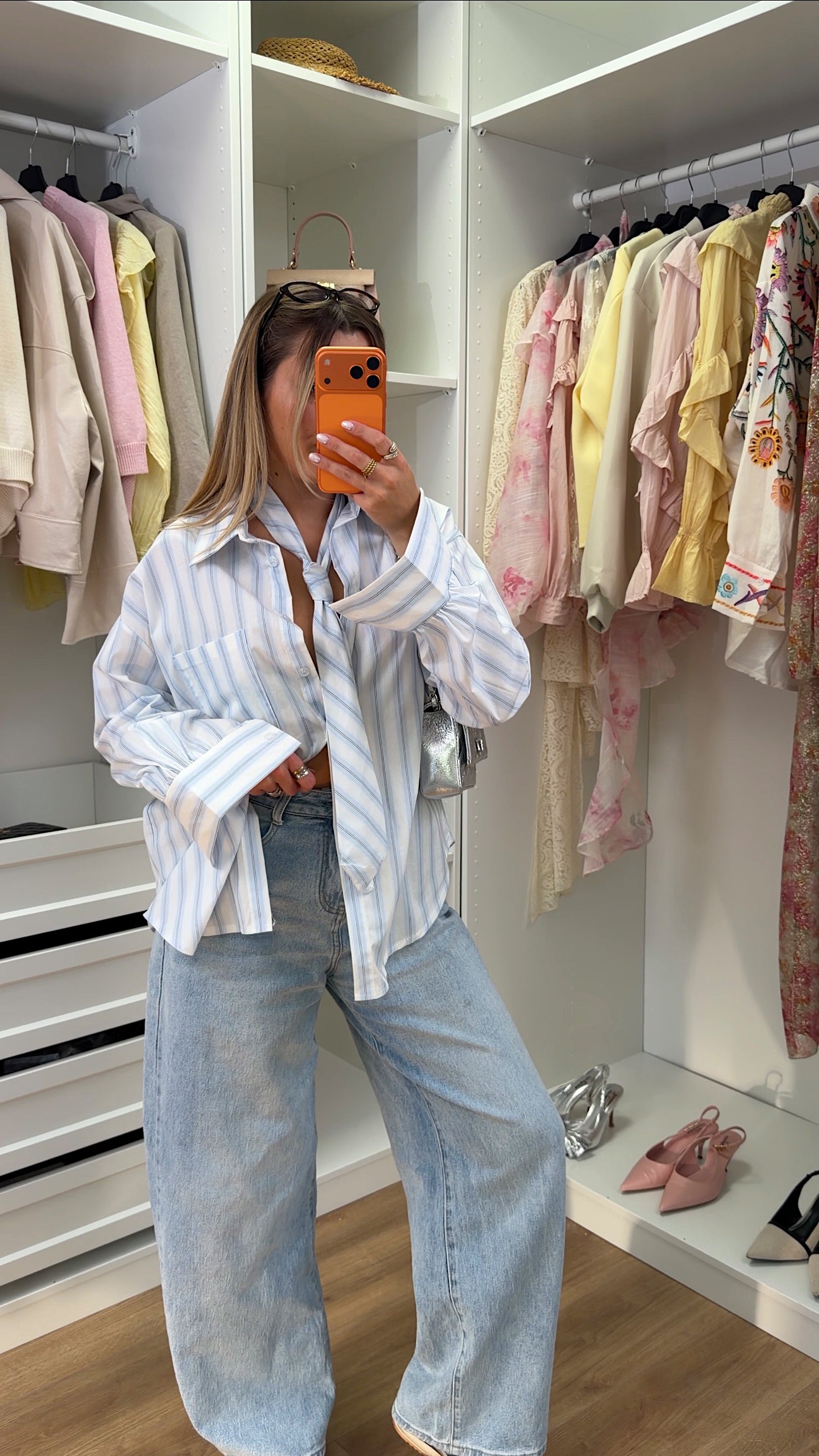 CHEMISE CAMILLE - RAYURES BLEU