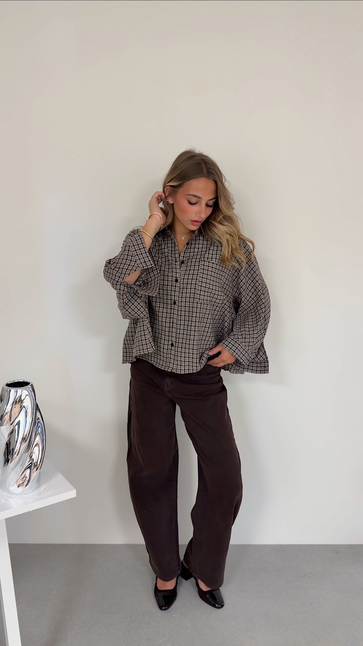 CHEMISE MANON - MARRON
