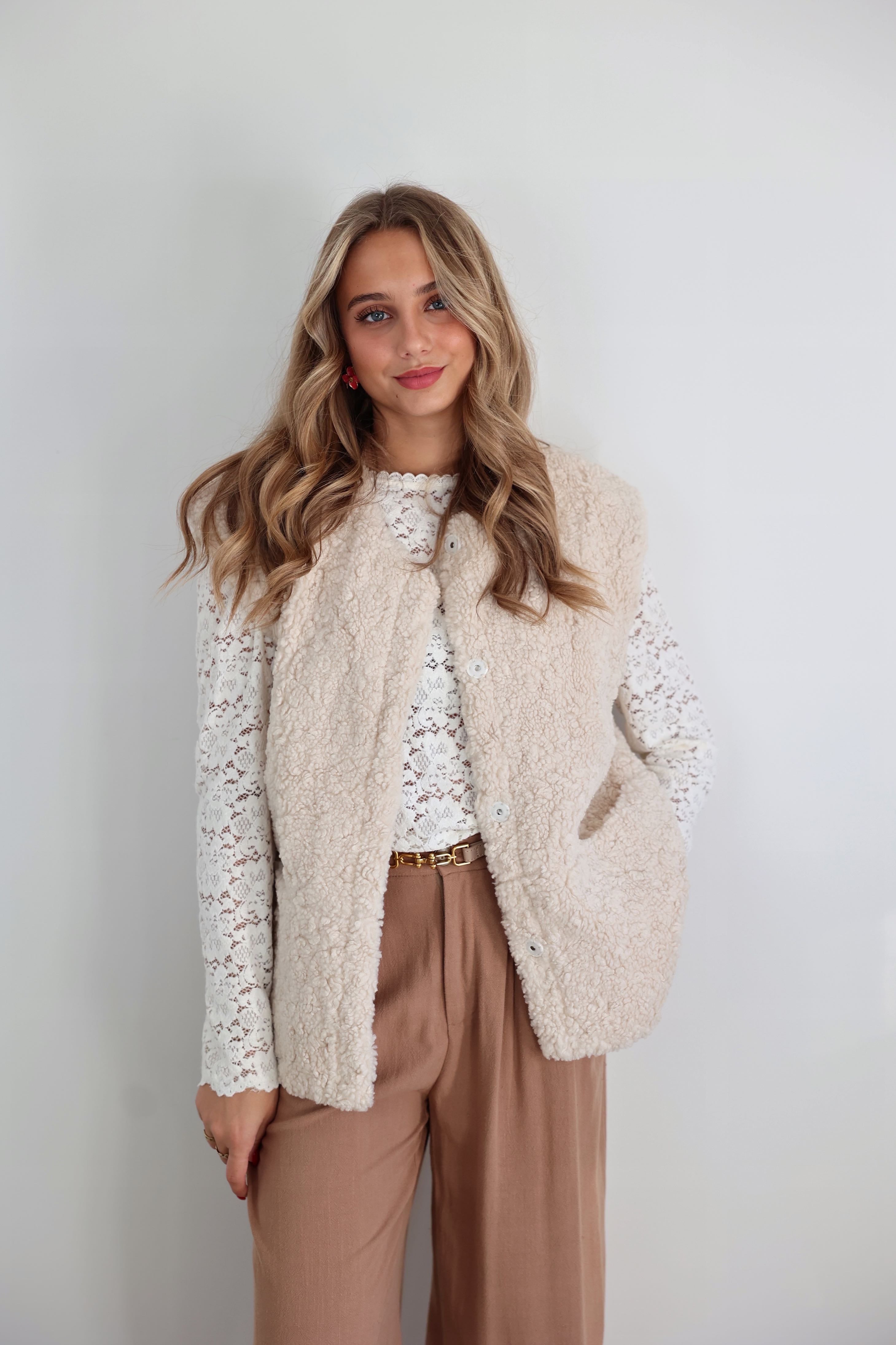 VESTE SANS MANCHES ELMA - BEIGE