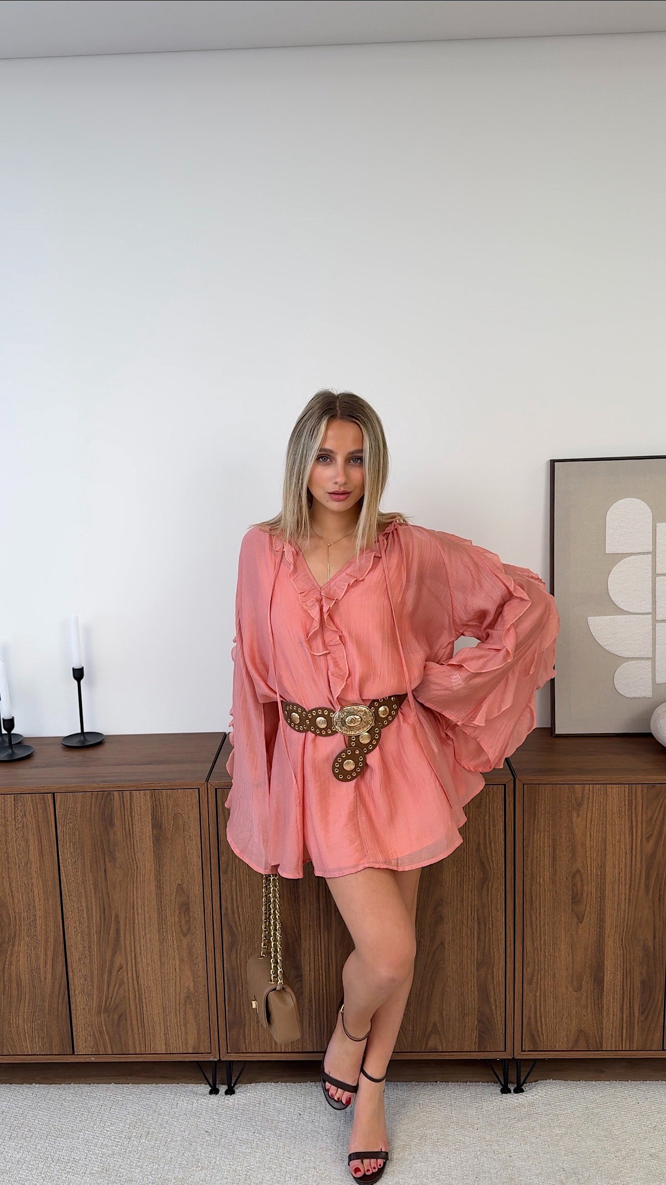 VESTIDO CAROLINE - CORAL