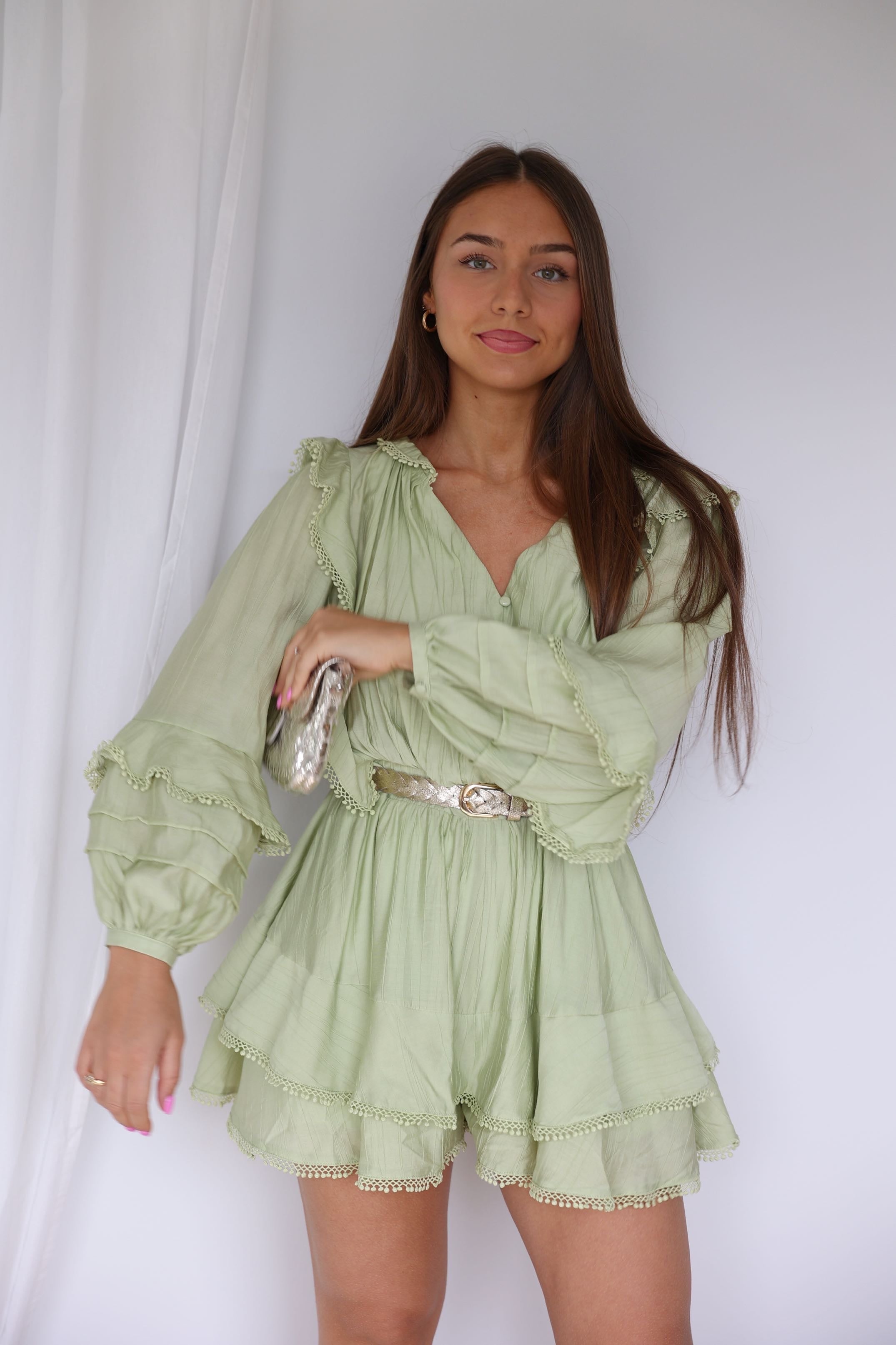 COMBISHORT LALIE -  VERT ANIS