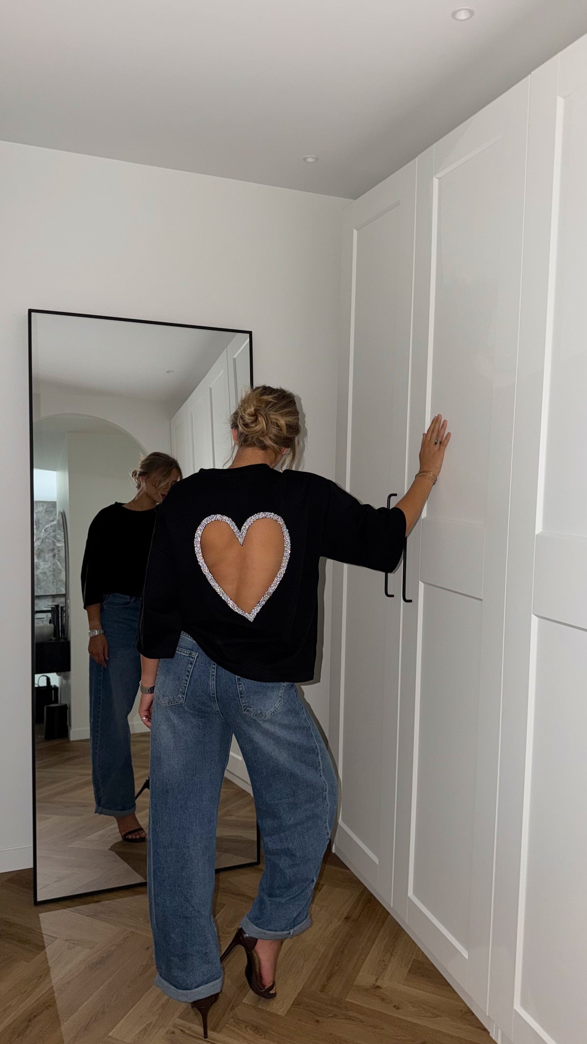 T-SHIRT COEUR - NOIR