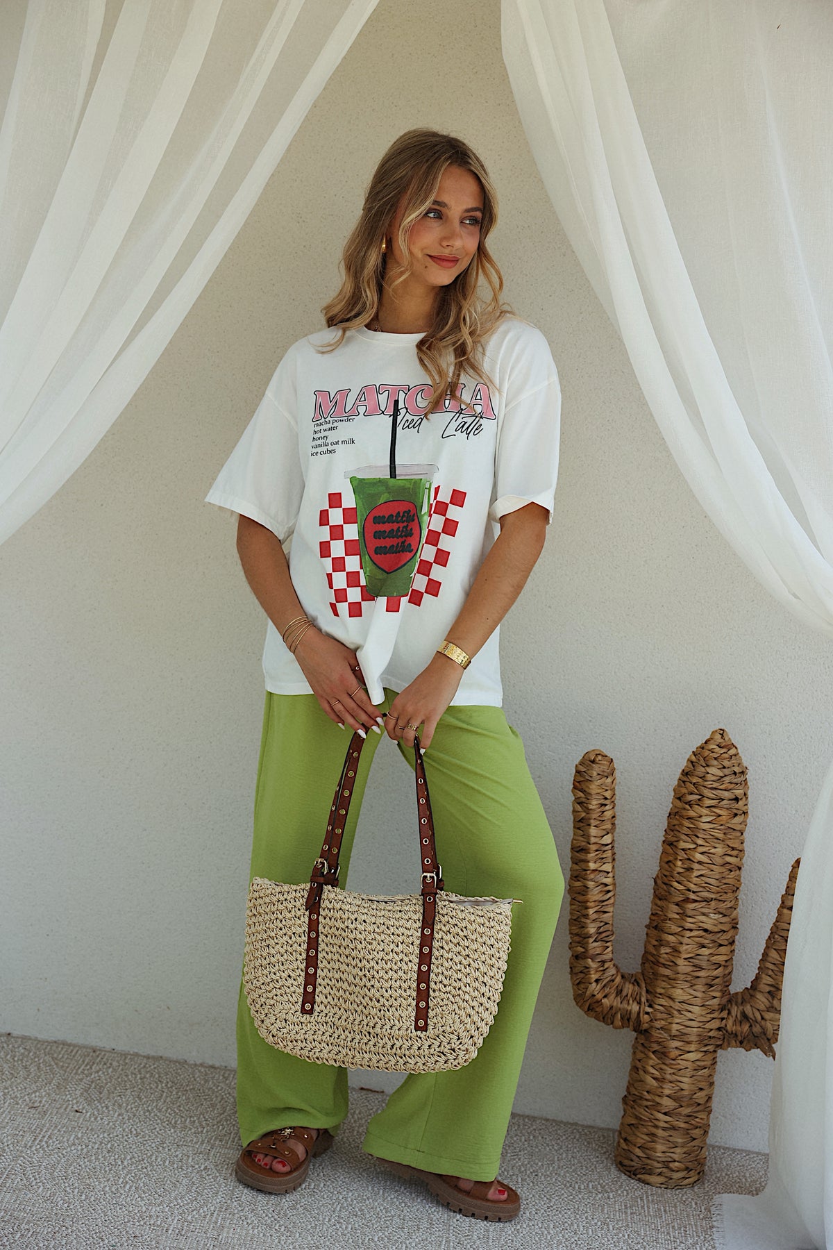 PANTALON SOLUNA - VERT PISTACHE