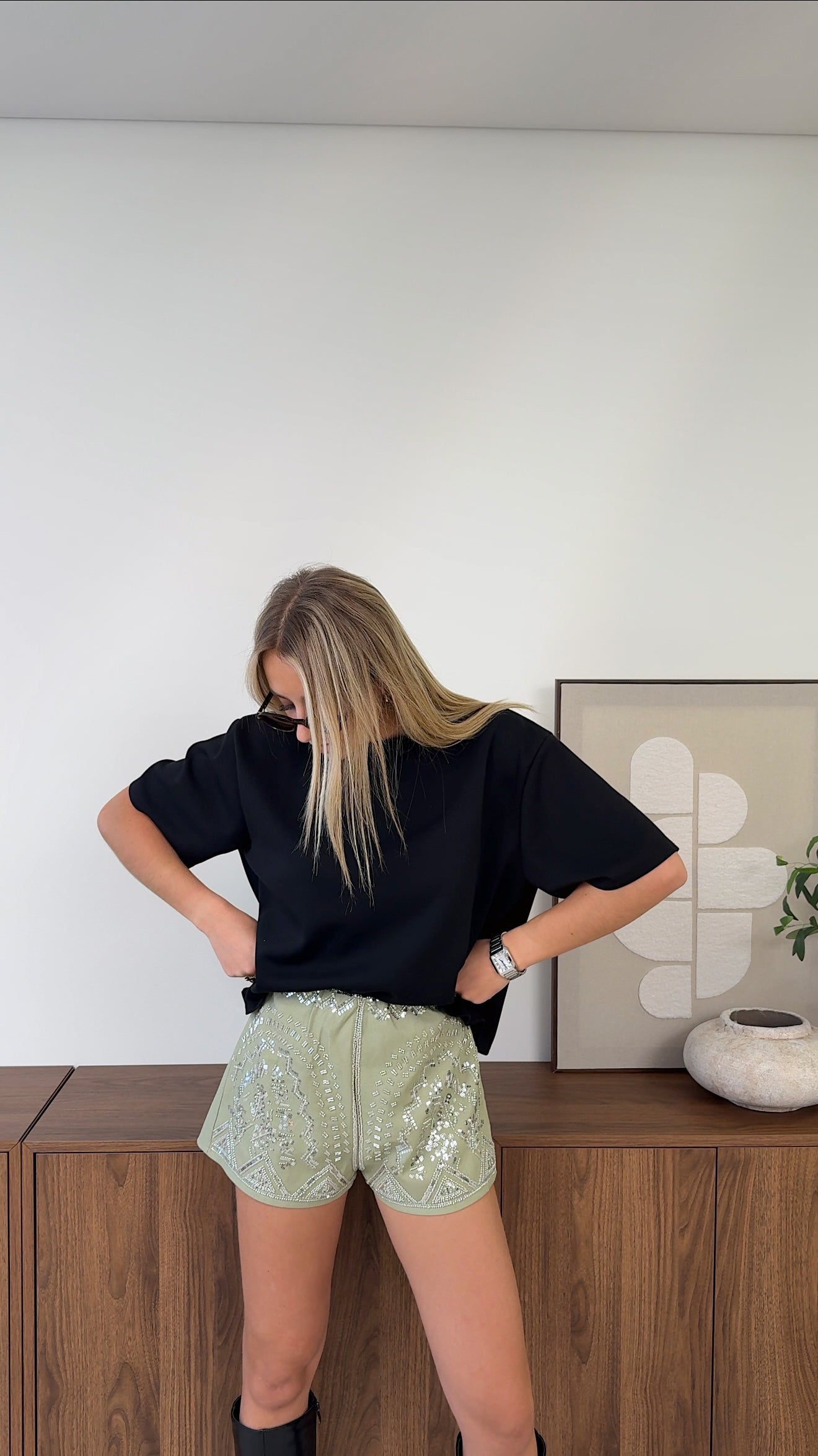 SHORT LOREN - VERDE OLIVA