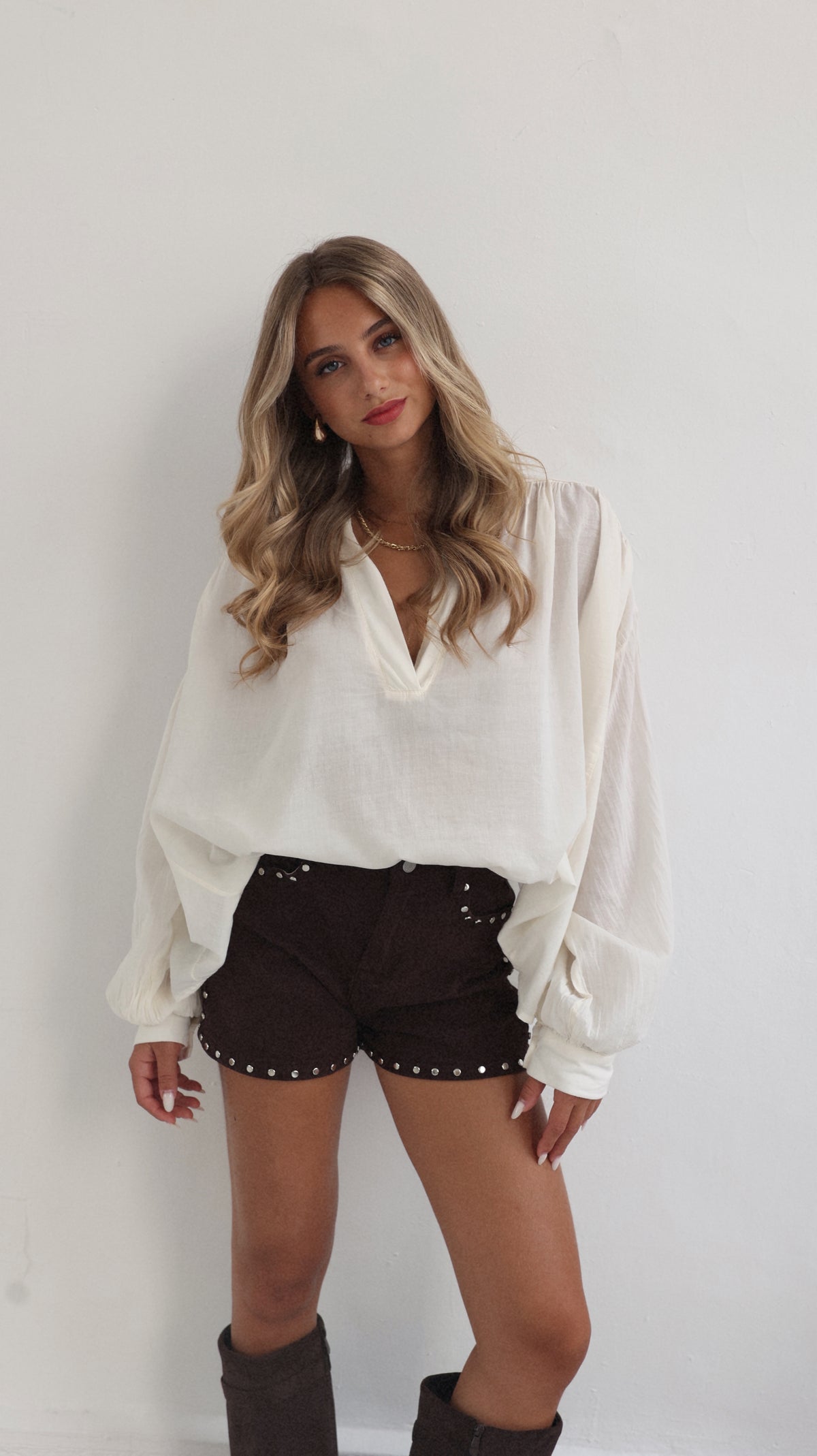 SHORT LEONIE - MARRON