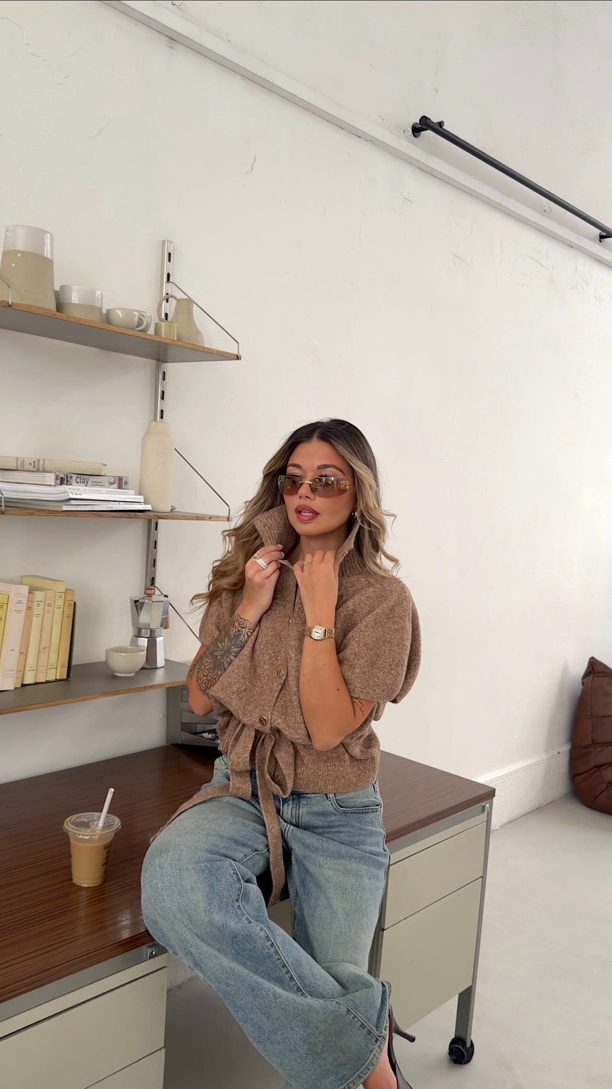 GILET ENORA - CAMEL