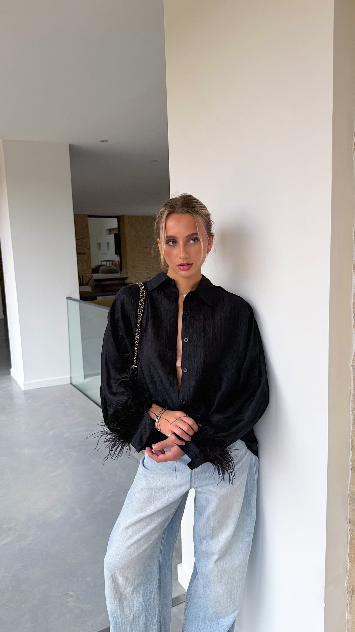 CHEMISE PLUME - NOIR