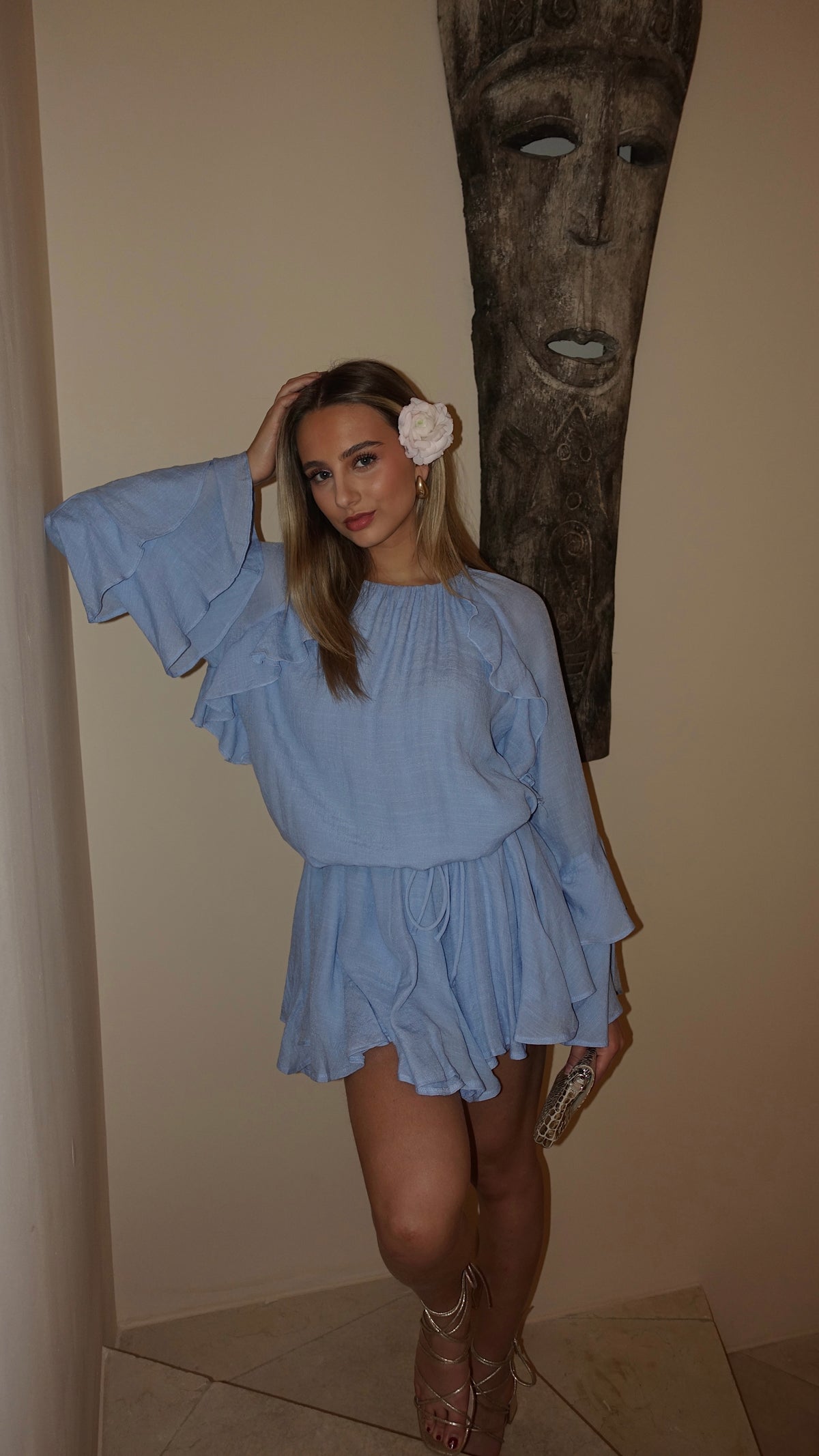 DOLORES DRESS - SKY BLUE