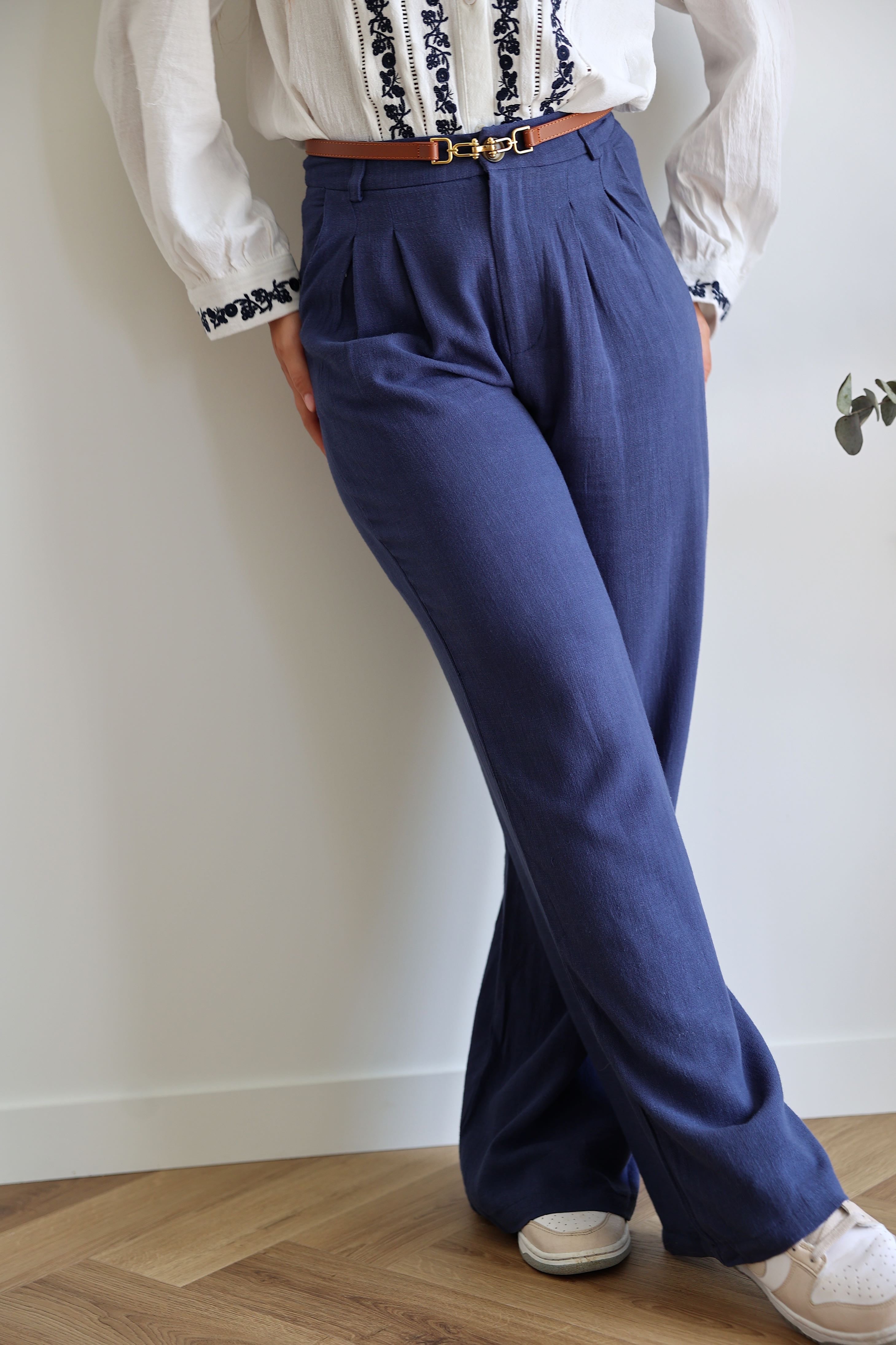 MONA PANTS - NAVY BLUE