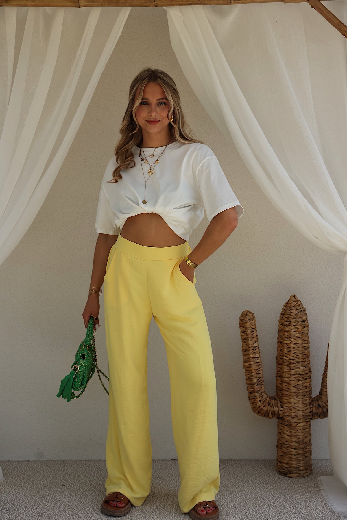 PANTALON SOLUNA - JAUNE