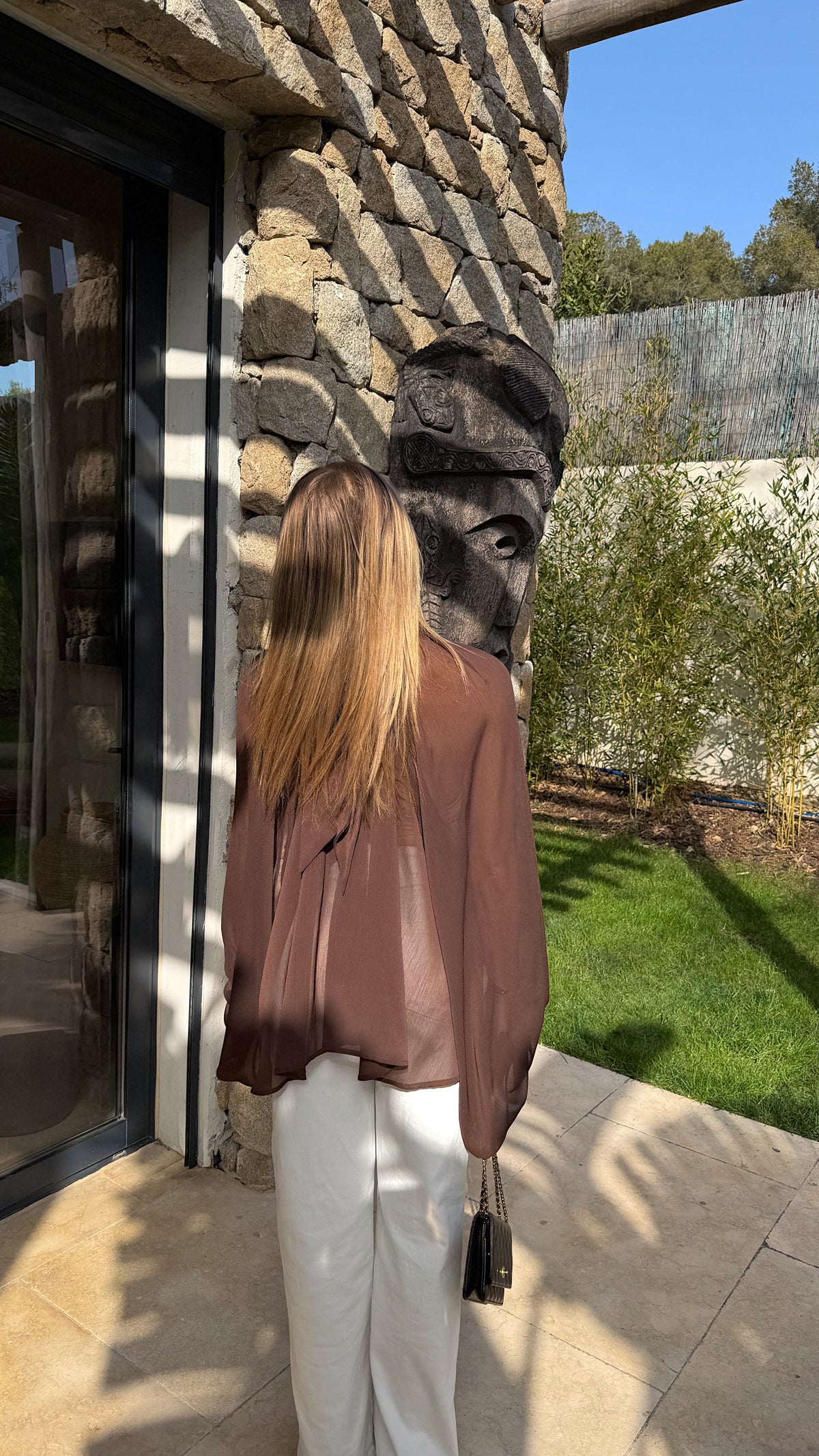 CARLA BLOUSE - CHOCOLATE