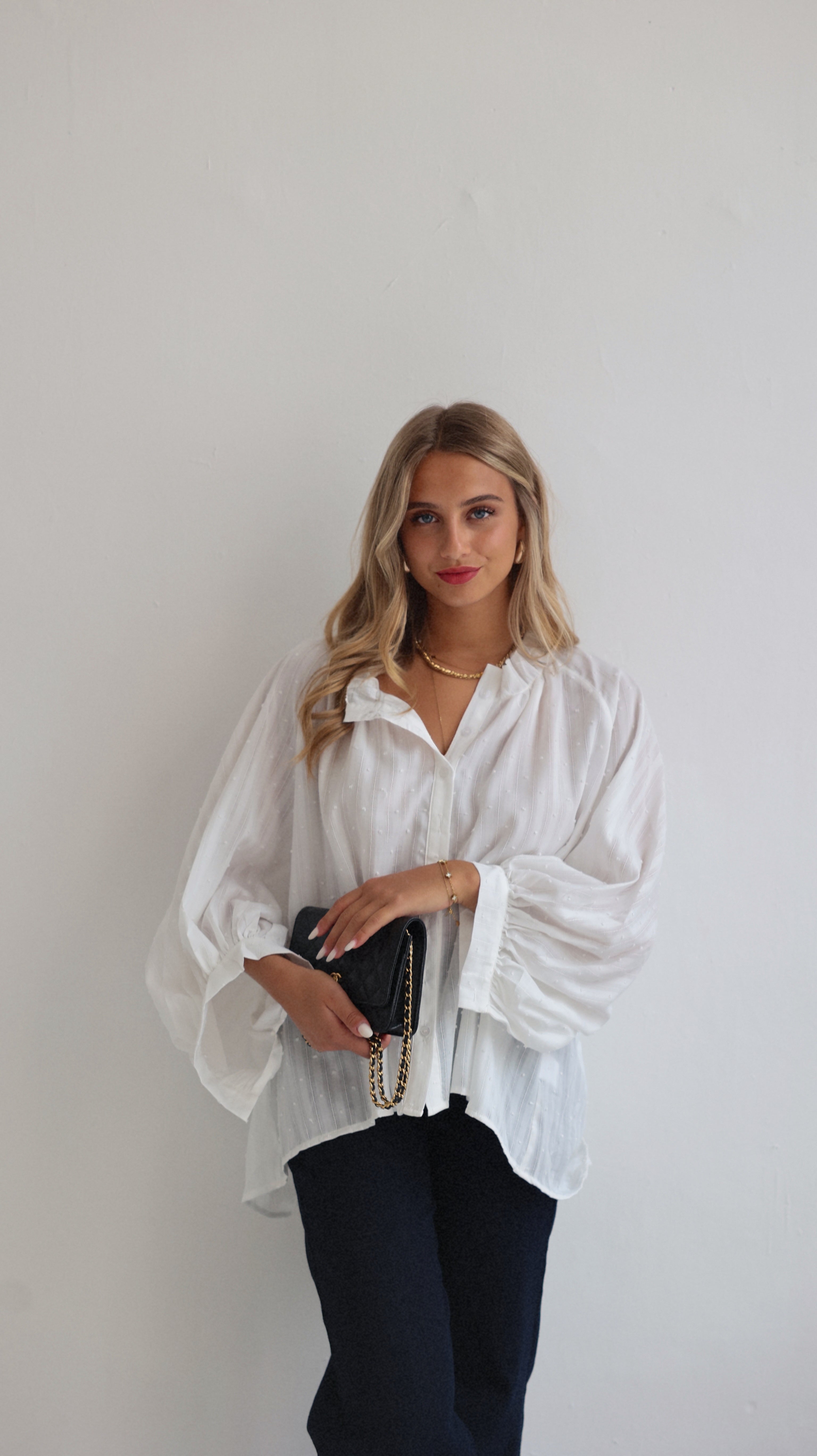 AZÉLIE BLOUSE - WHITE PLUMETIS