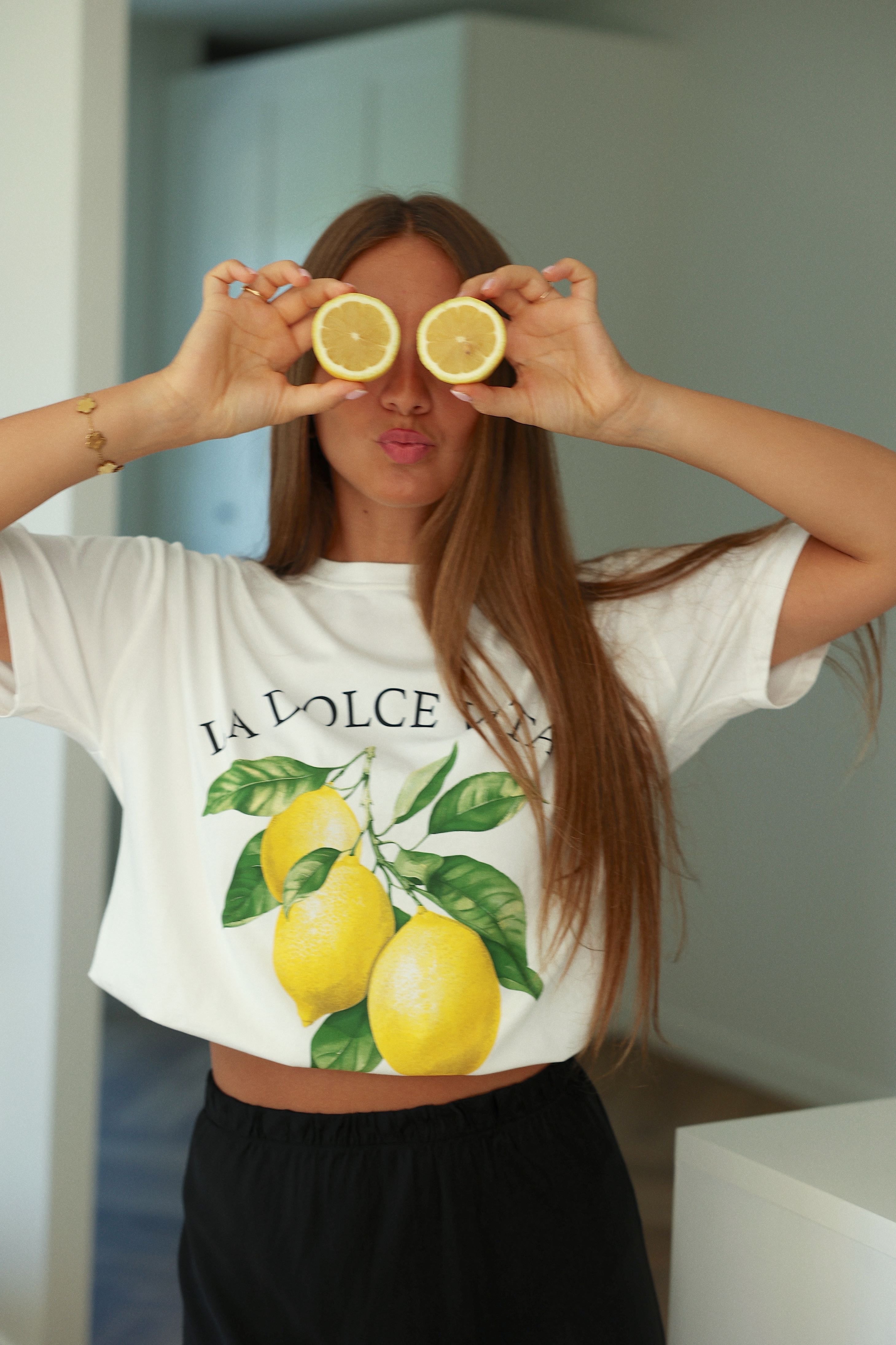 T-SHIRT LEMON - BLANC